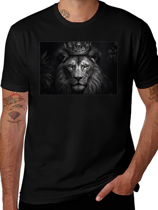 Lion King Graphic Tee - Black Cotton Blend
