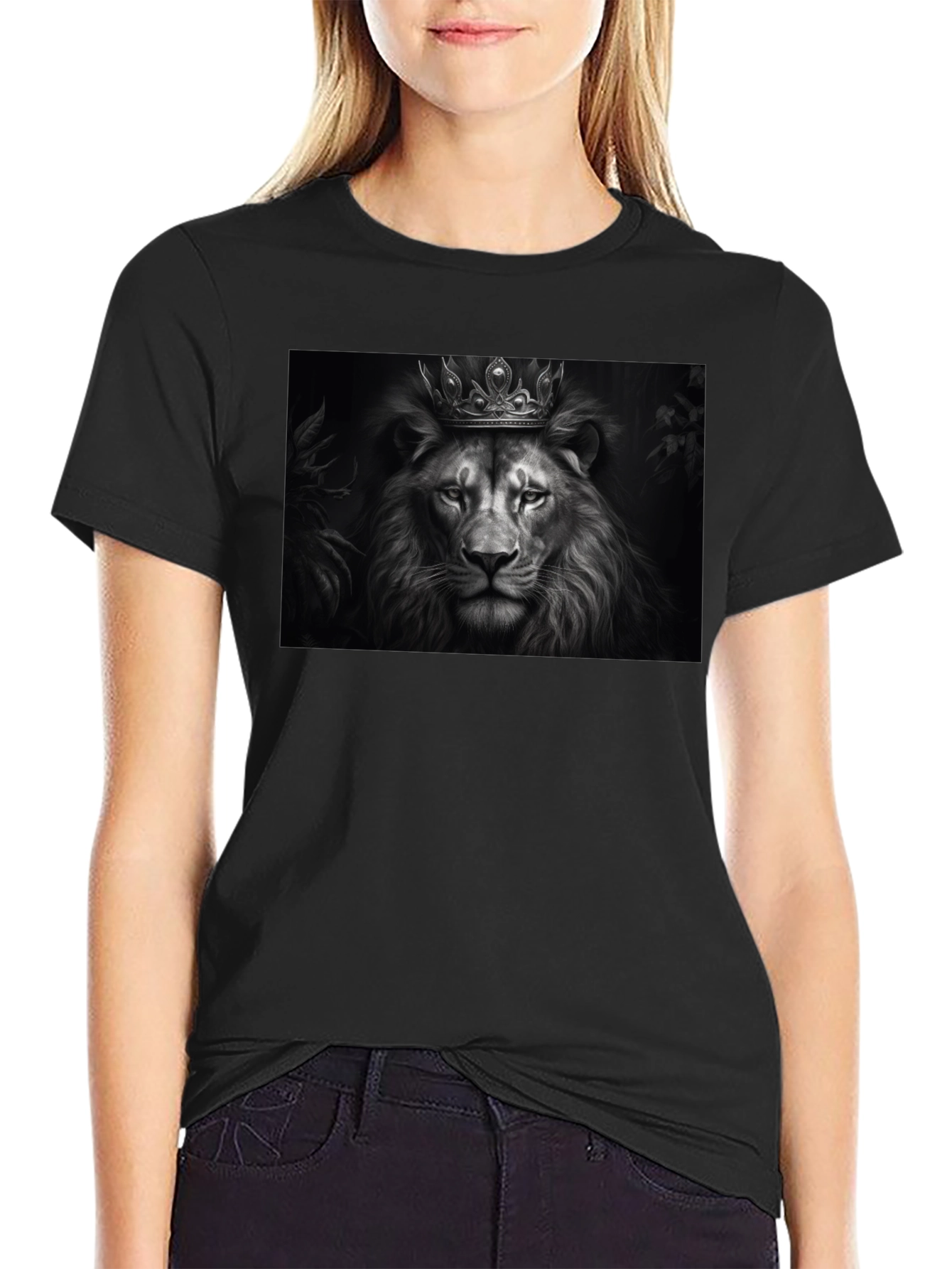 Lion King Graphic Tee - Black Cotton Blend