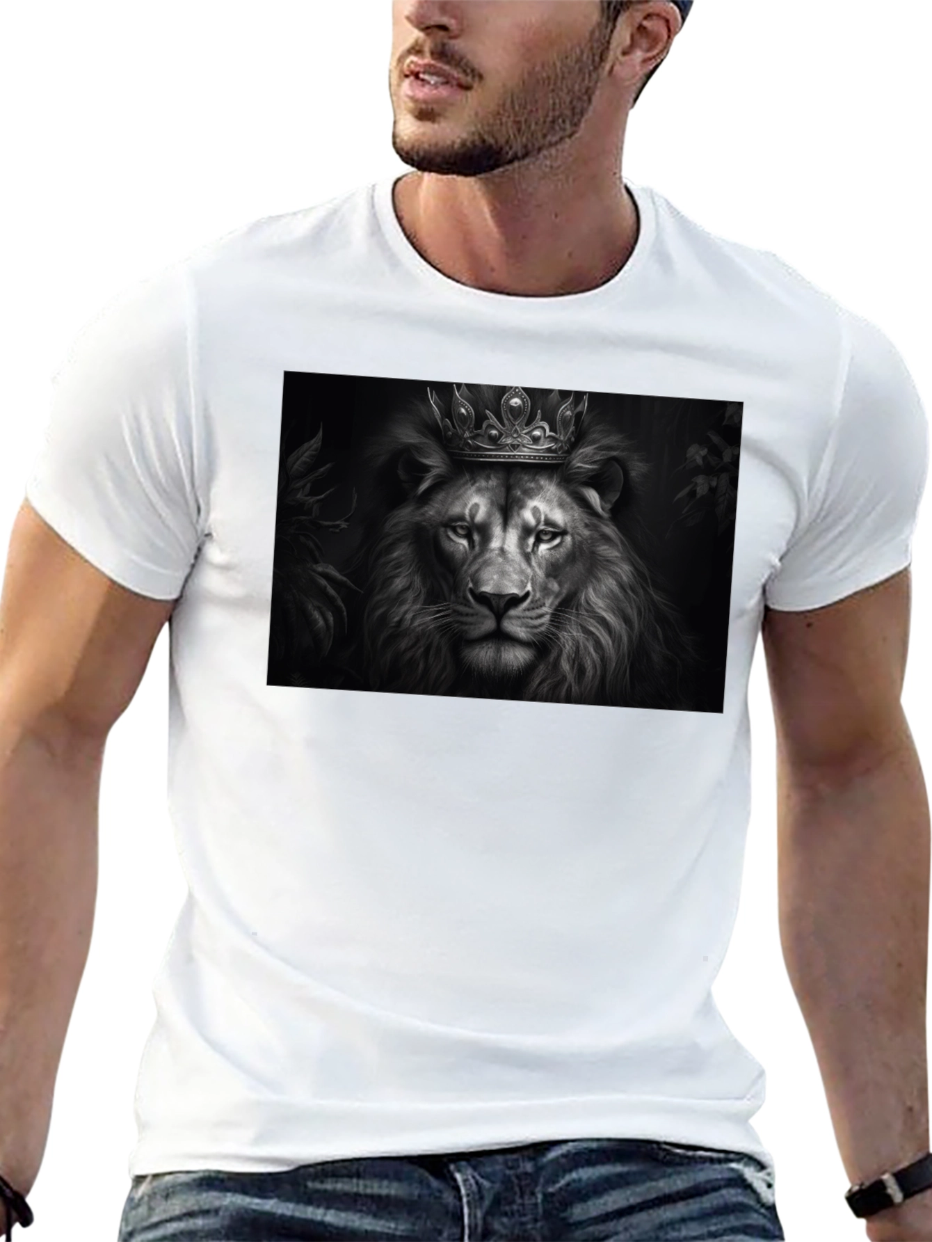 Lion King Graphic Tee - Black Cotton Blend
