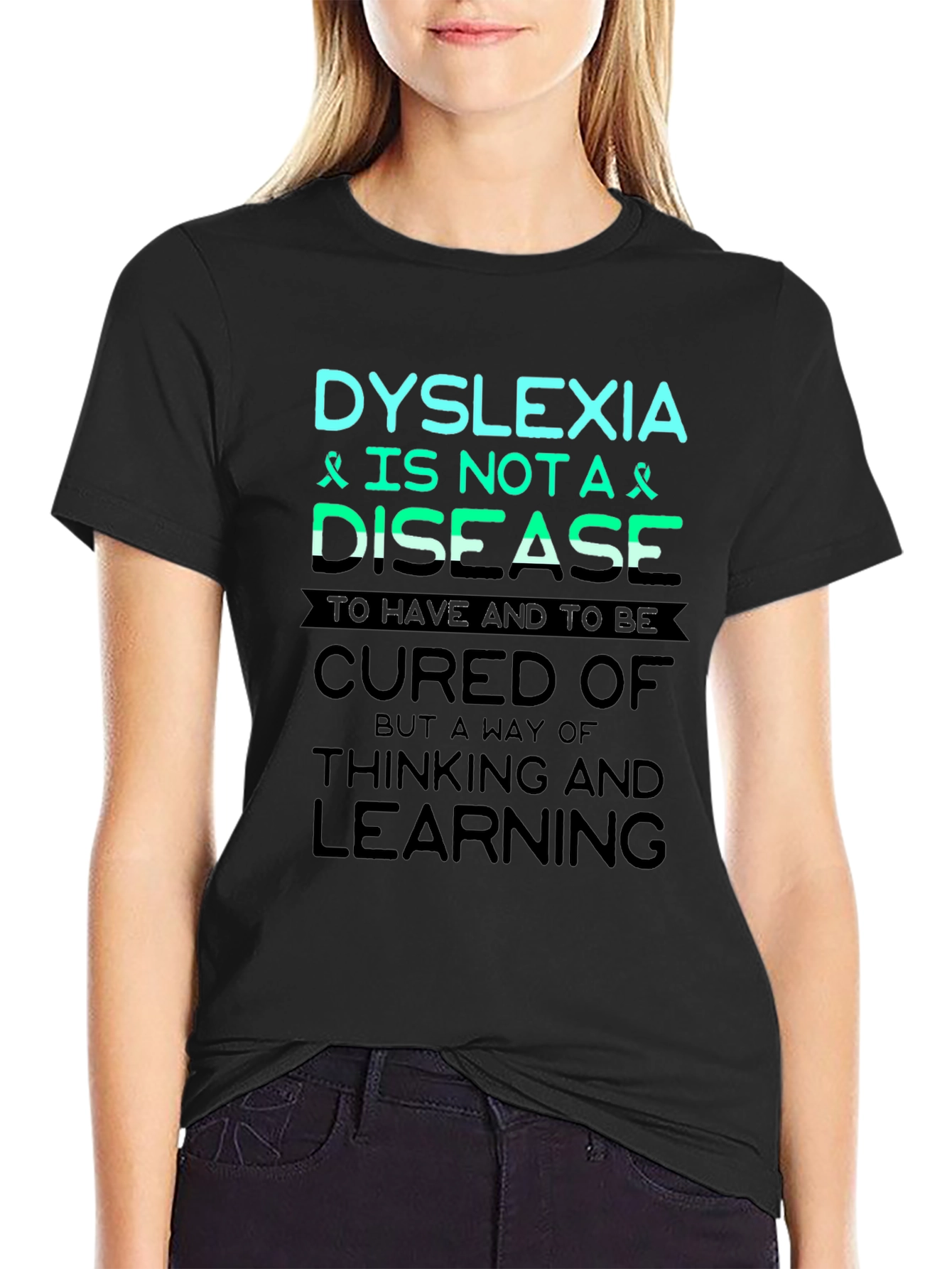 Dyslexia Awareness T-Shirt: Thinking & Learning