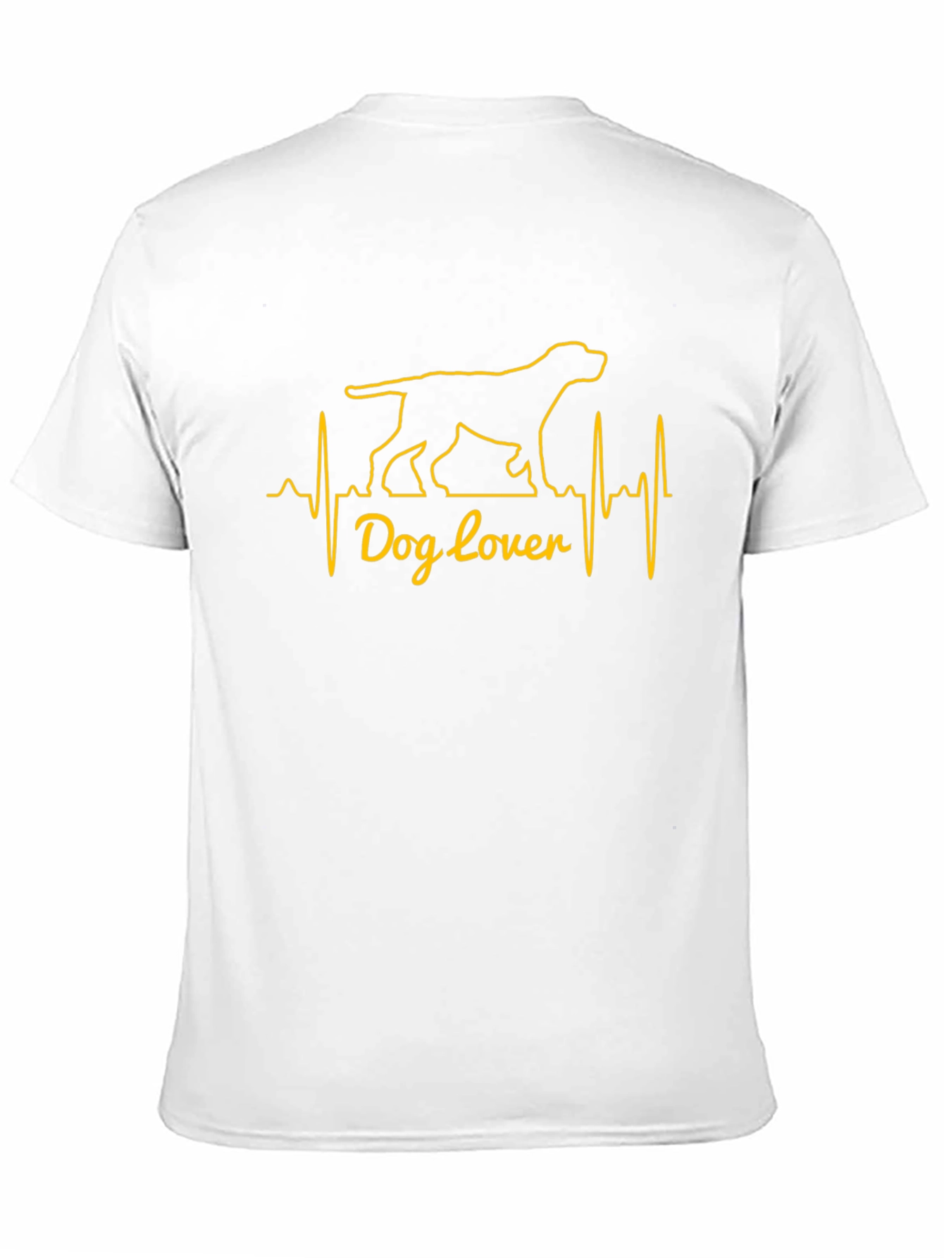 Dog Lover Heartbeat Graphic Tee - Black