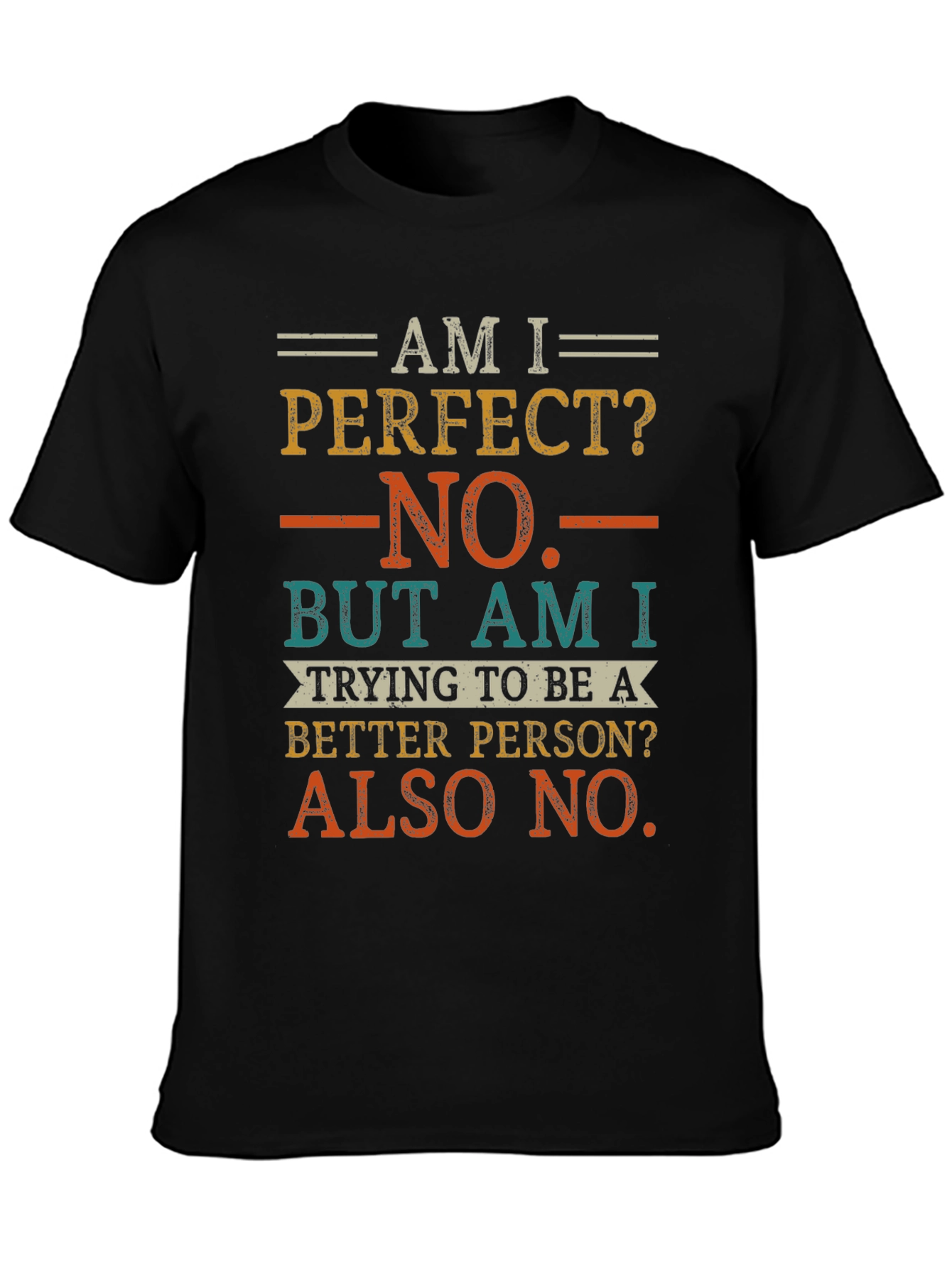 Am I Perfect? Funny Sarcastic Graphic T-Shirt