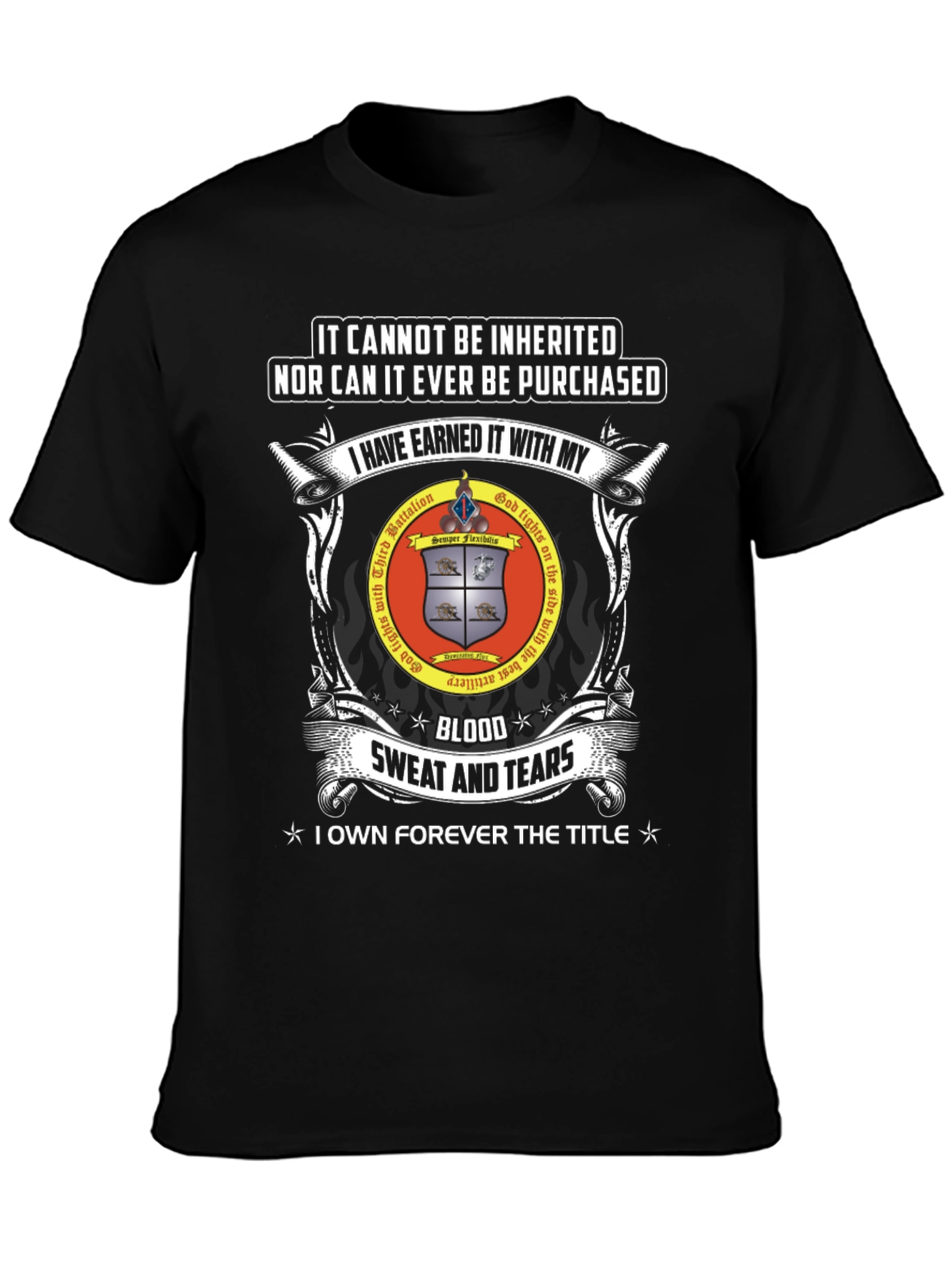 Earned Honor T-Shirt: Blood Sweat and Tears
