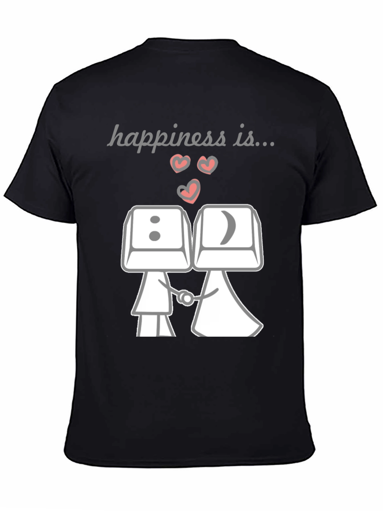 Happiness Is...Keyboard Key Couple T-Shirt
