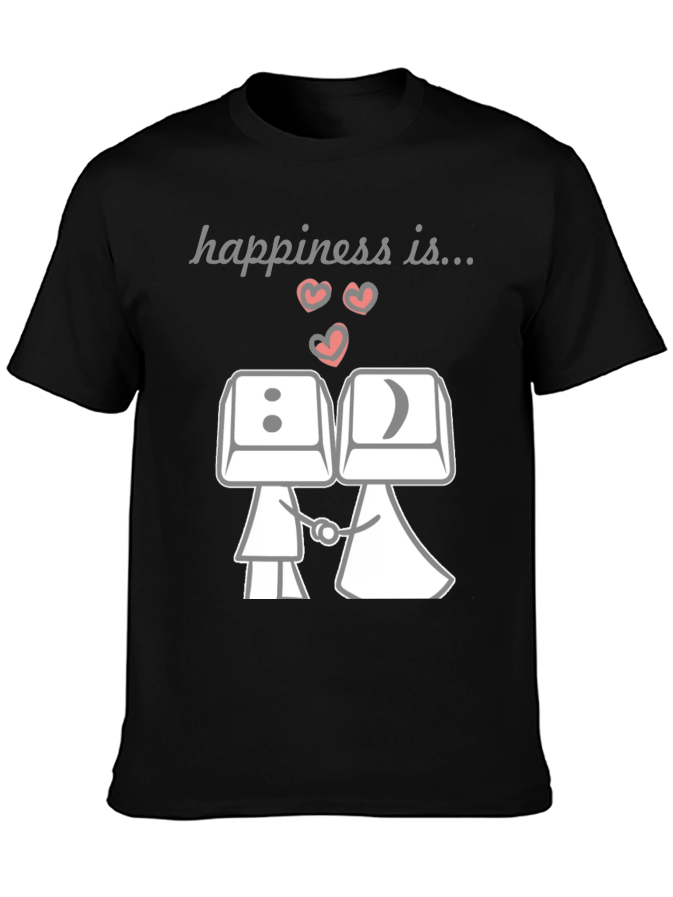 Happiness Is...Keyboard Key Couple T-Shirt