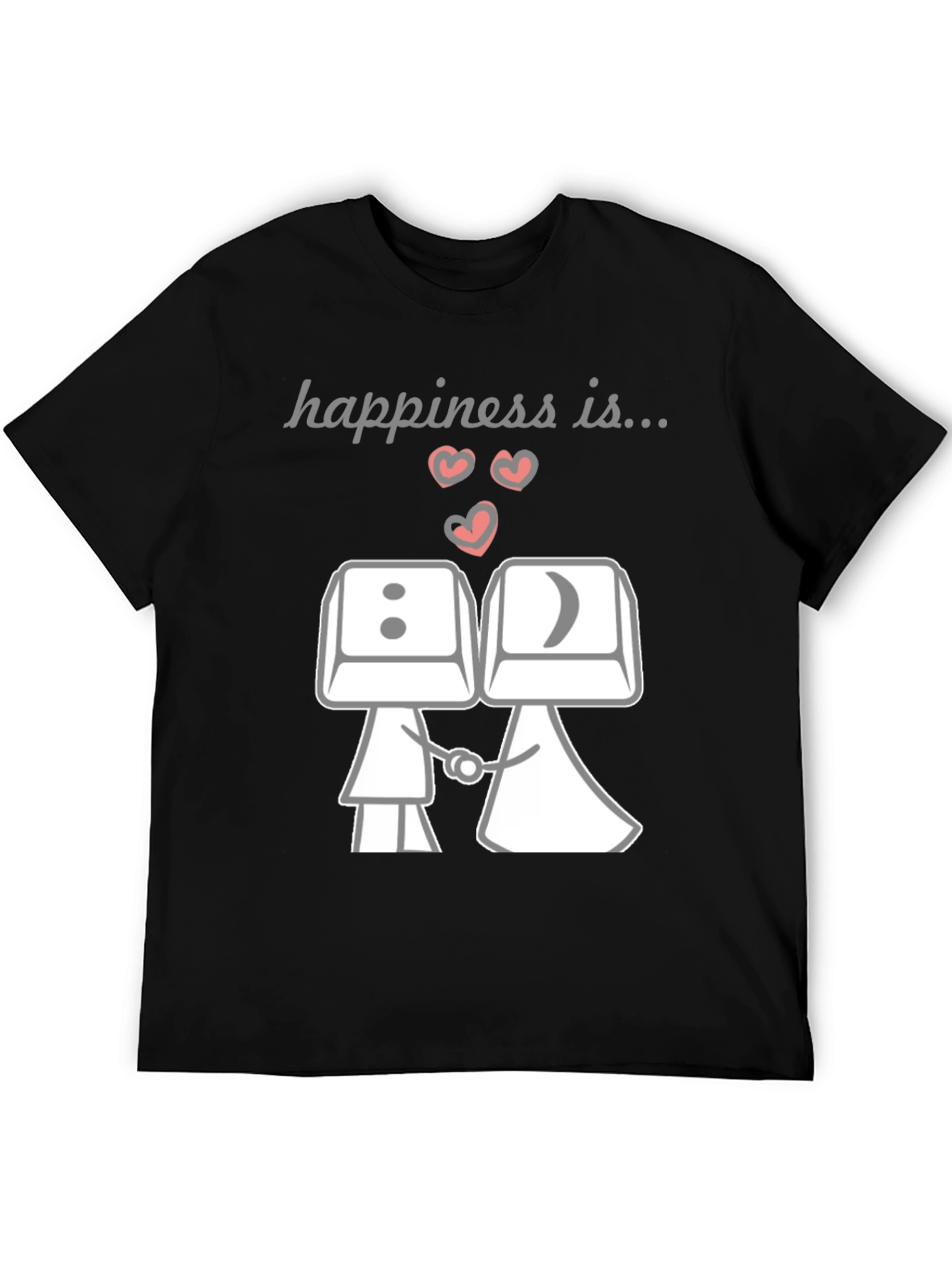 Happiness Is...Keyboard Key Couple T-Shirt