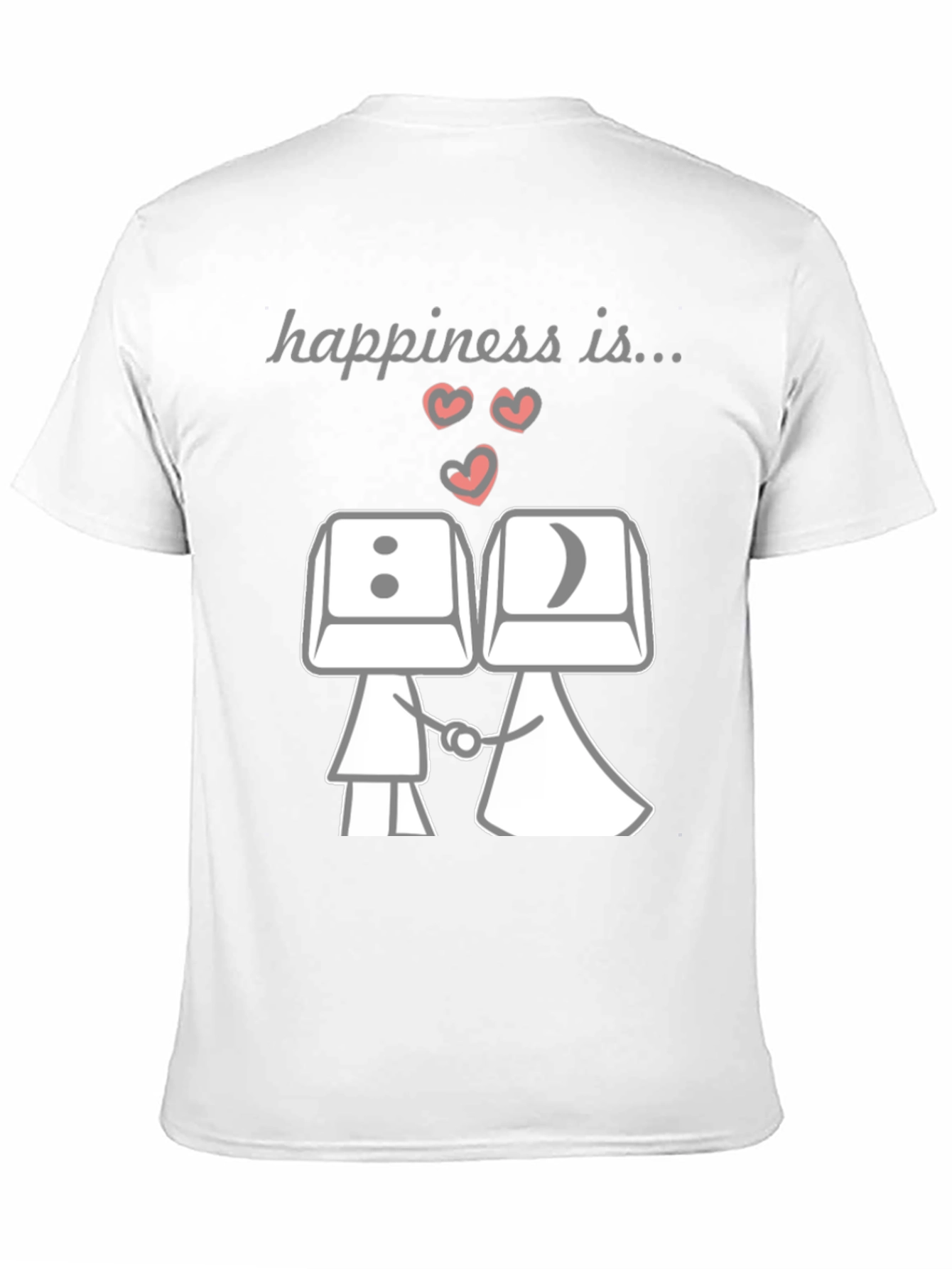 Happiness Is...Keyboard Key Couple T-Shirt