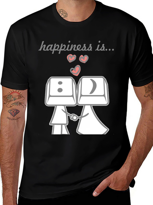 Happiness Is...Keyboard Key Couple T-Shirt