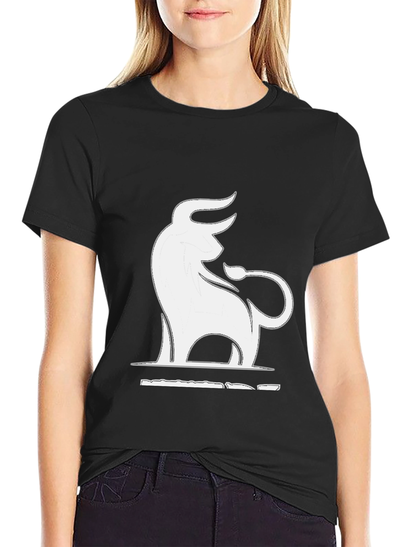 Bull Graphic Tee - Stylish Black T-Shirt