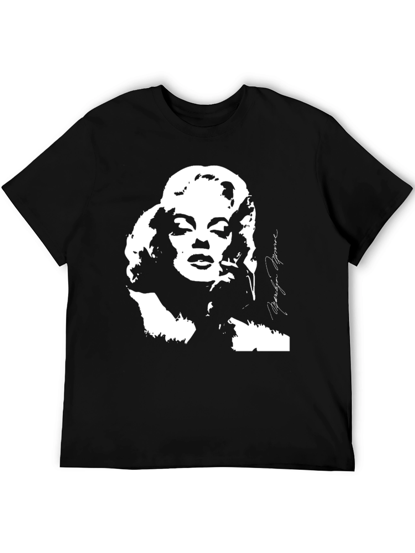 Marilyn Monroe Graphic Print Black T-Shirt