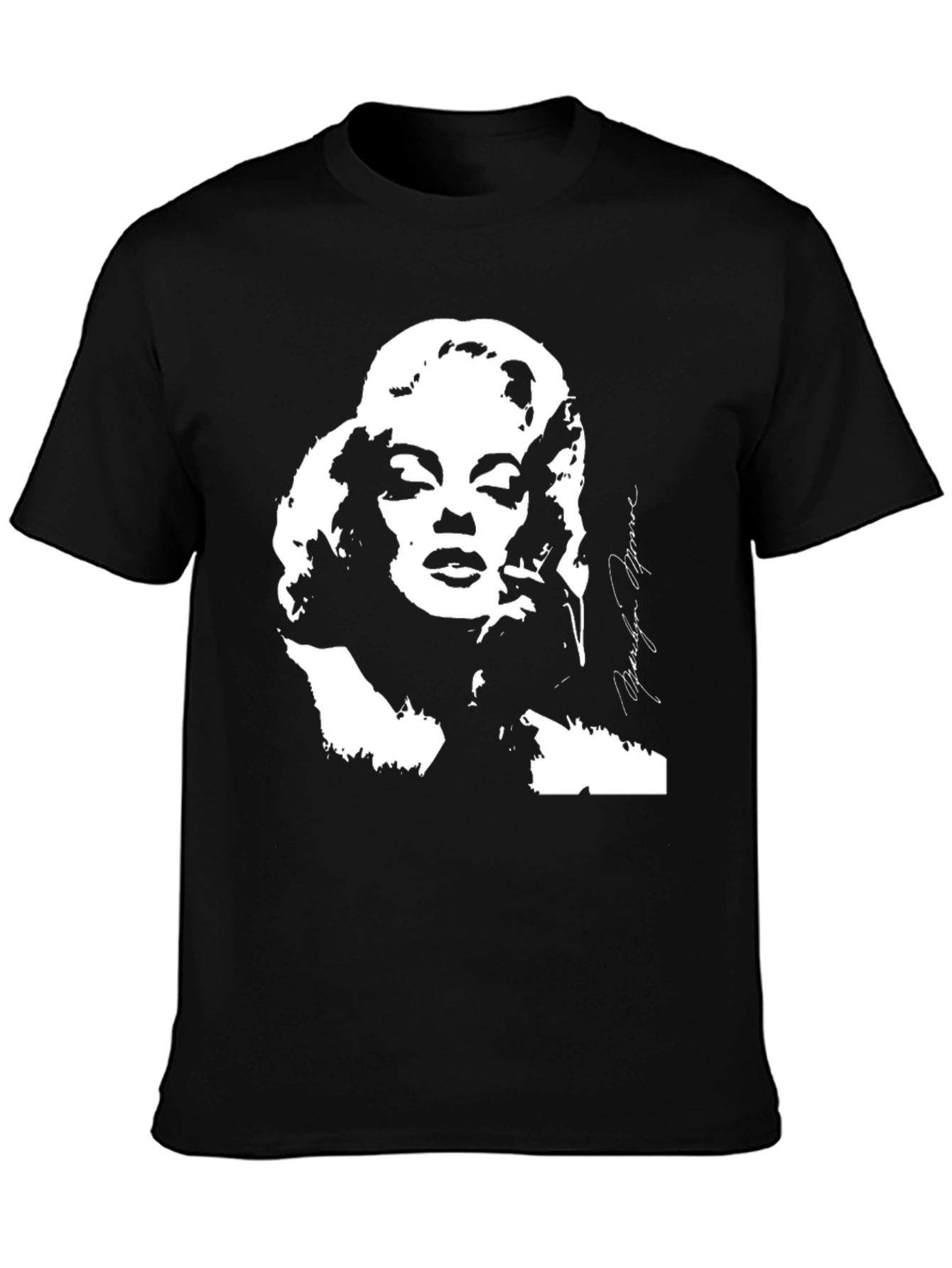 Marilyn Monroe Graphic Print Black T-Shirt