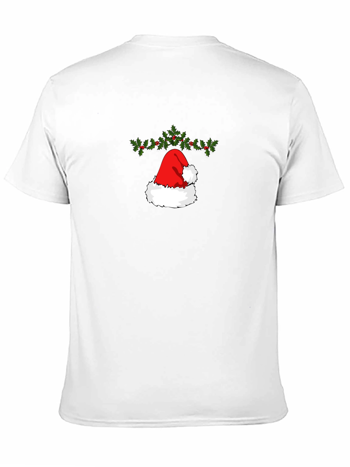 Festive Santa Hat Graphic Tee - Holiday Cheer