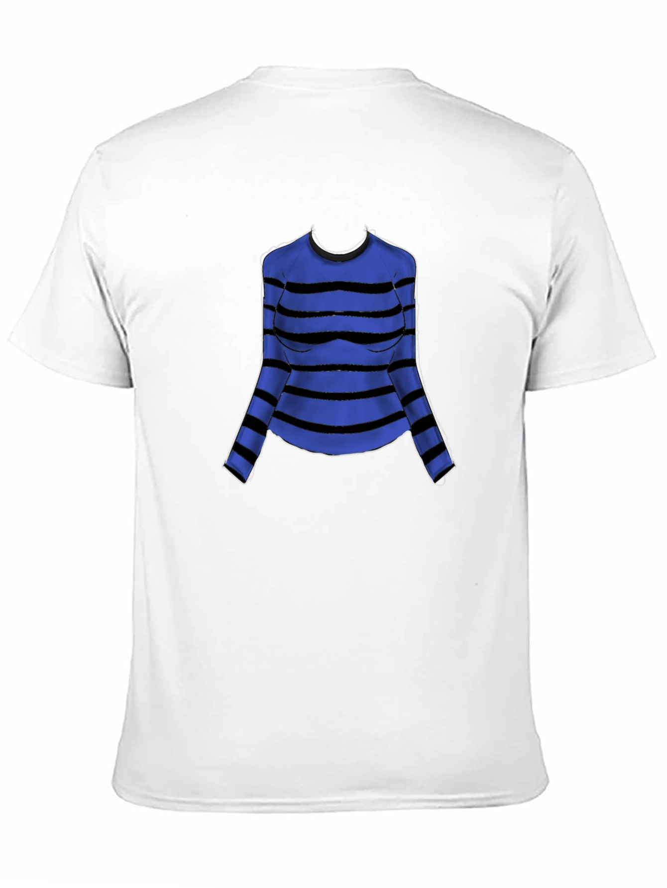 Striped Long Sleeve T-Shirt - Blue and Black Design