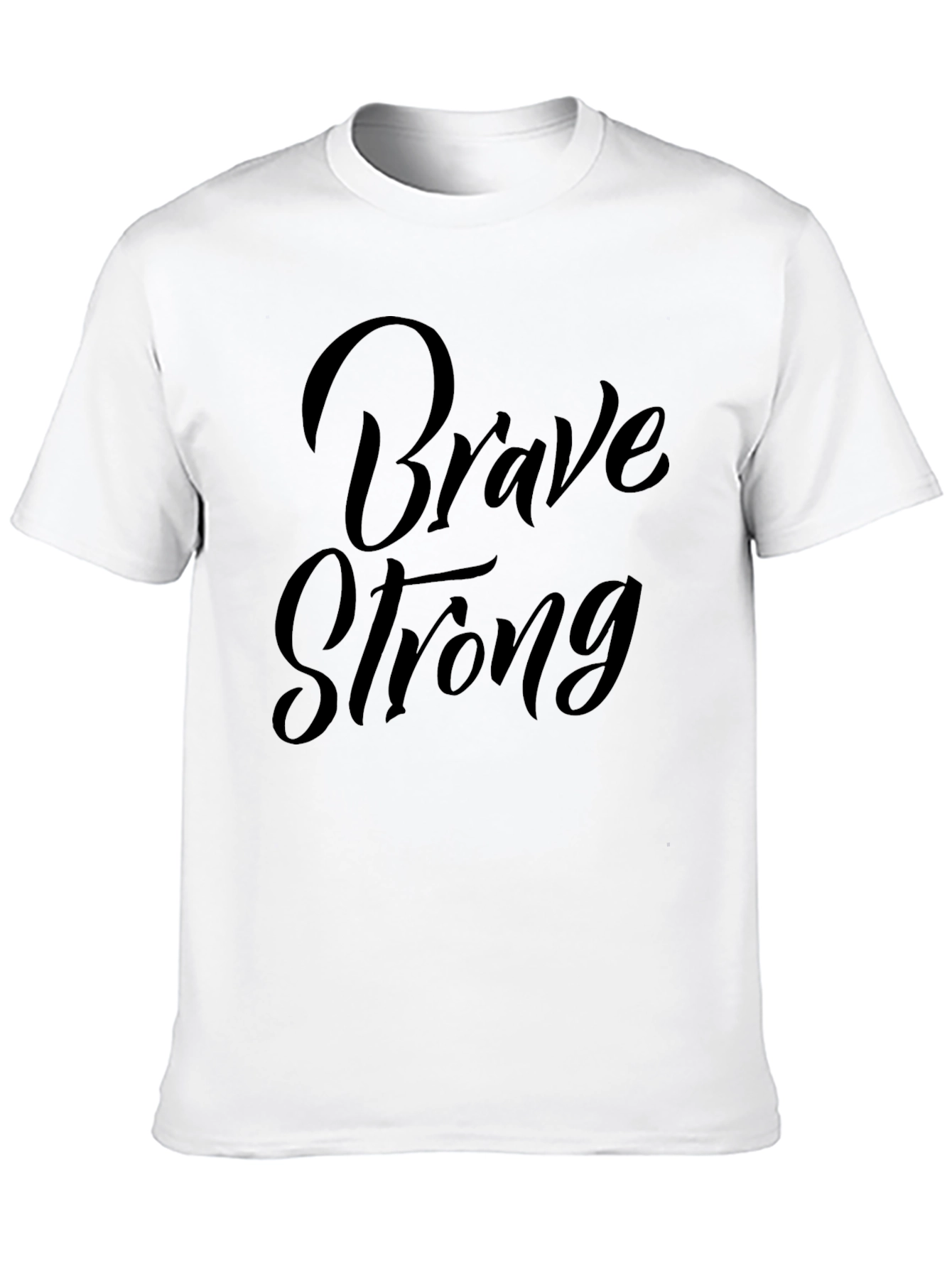 Brave Strong Graphic Black T-Shirt