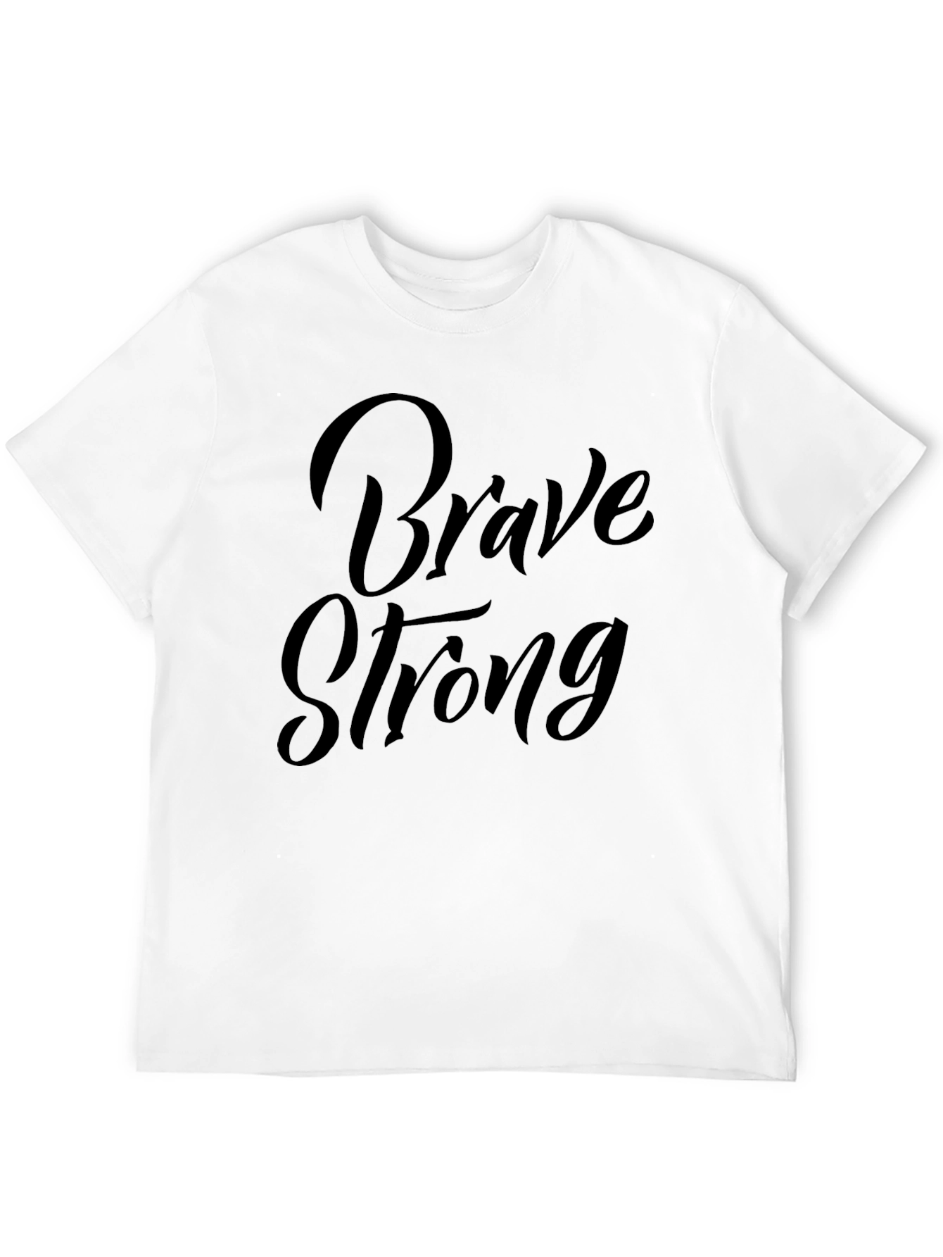 Brave Strong Graphic Black T-Shirt