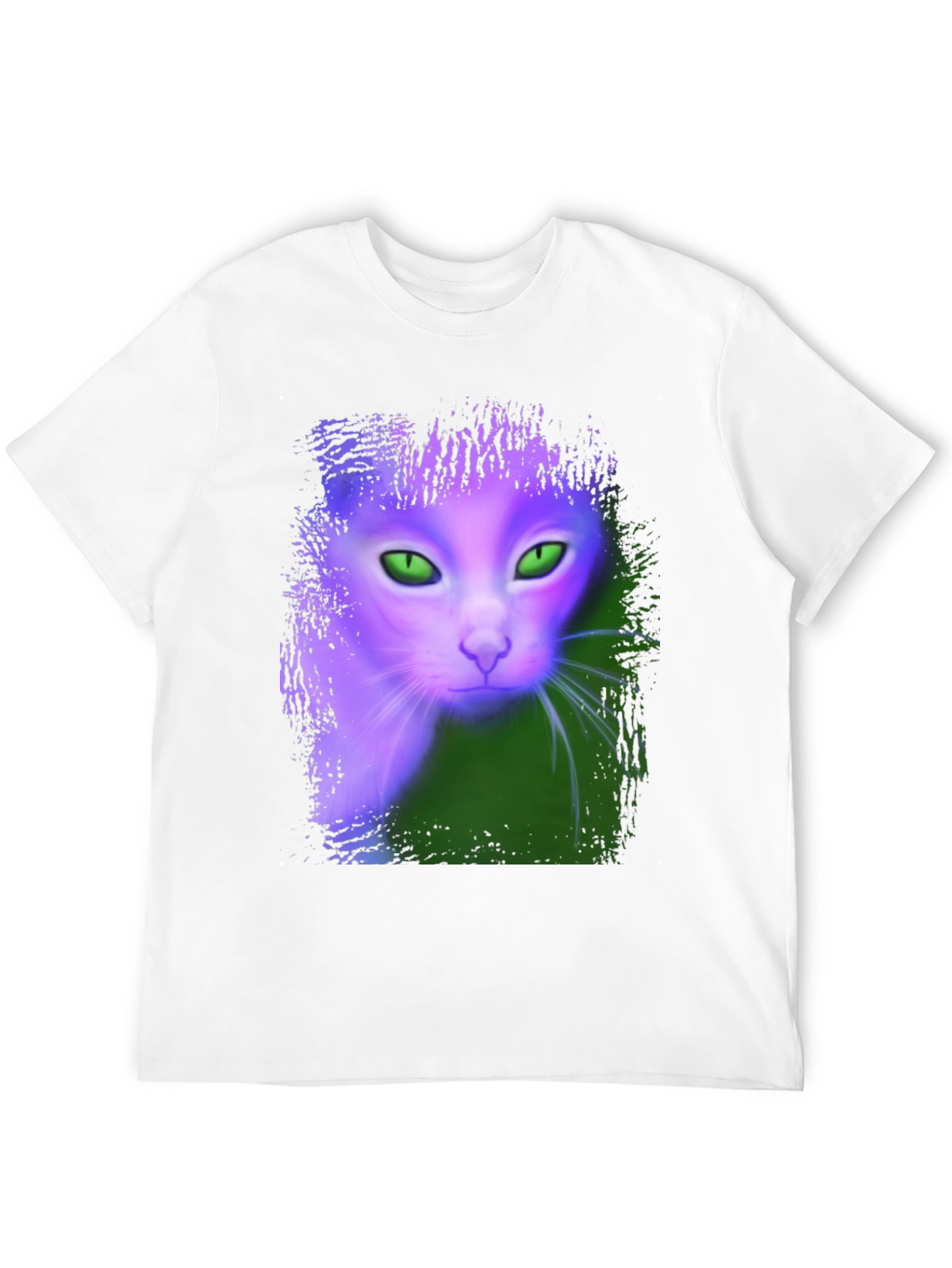Mystic Glowing Cat Graphic Tee - Unique Design
