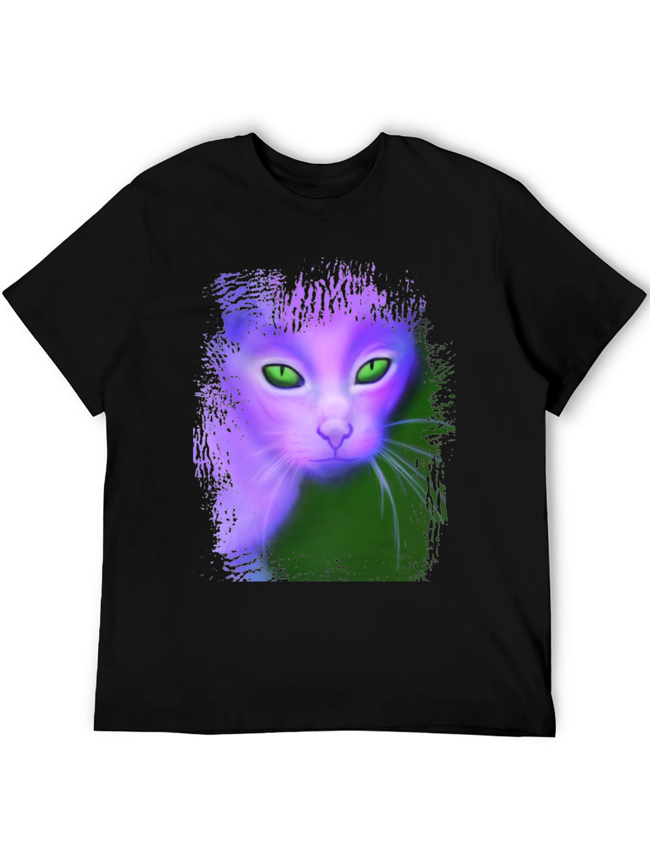 Mystic Glowing Cat Graphic Tee - Unique Design
