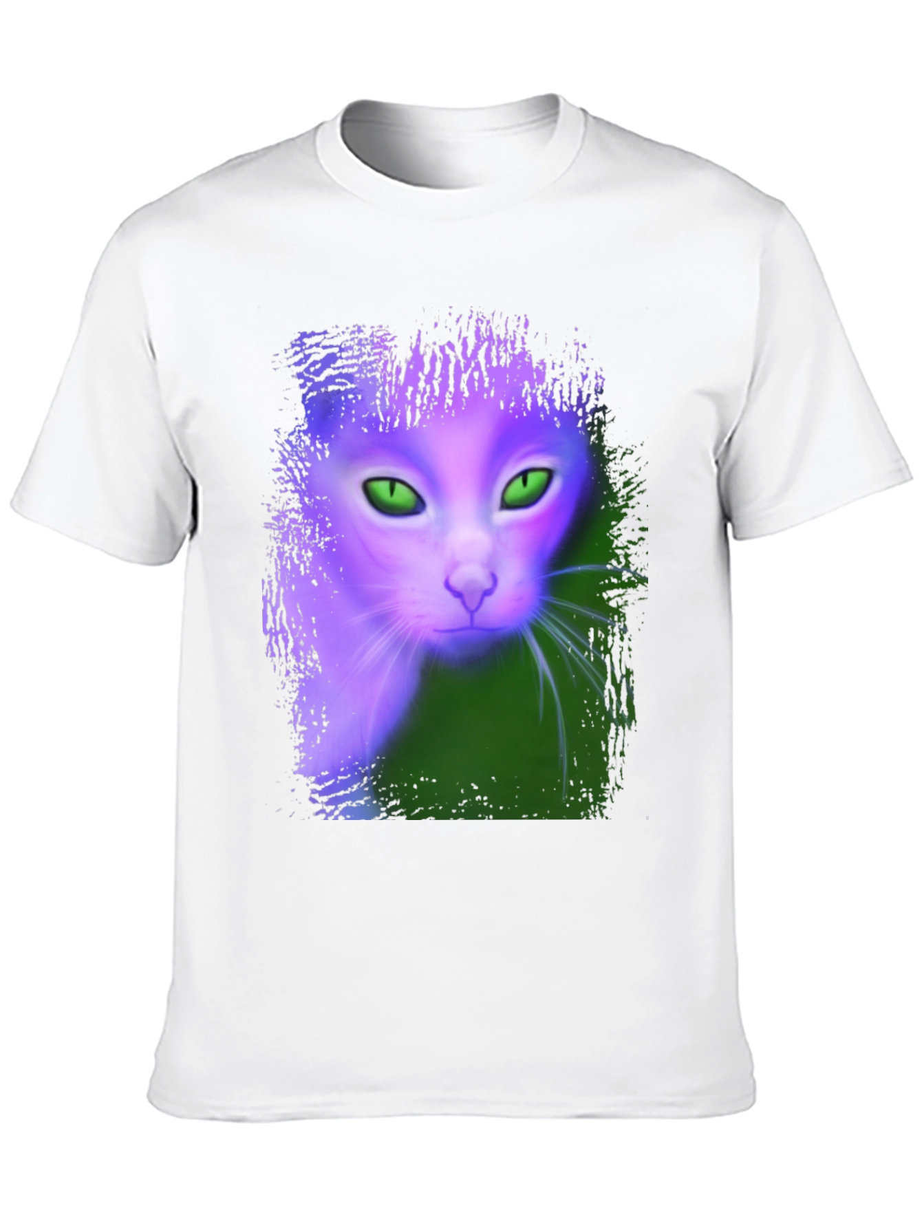 Mystic Glowing Cat Graphic Tee - Unique Design