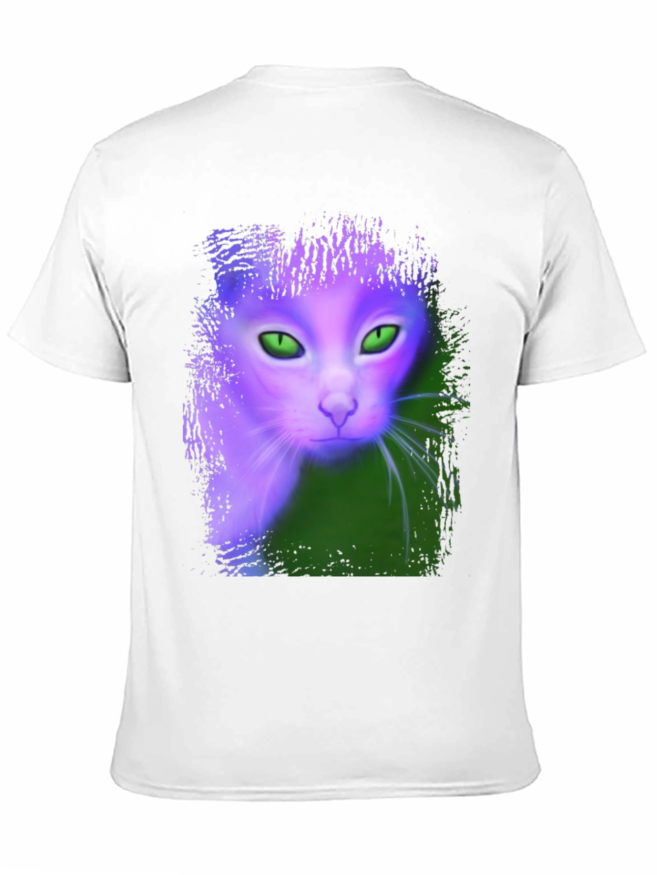 Mystic Glowing Cat Graphic Tee - Unique Design