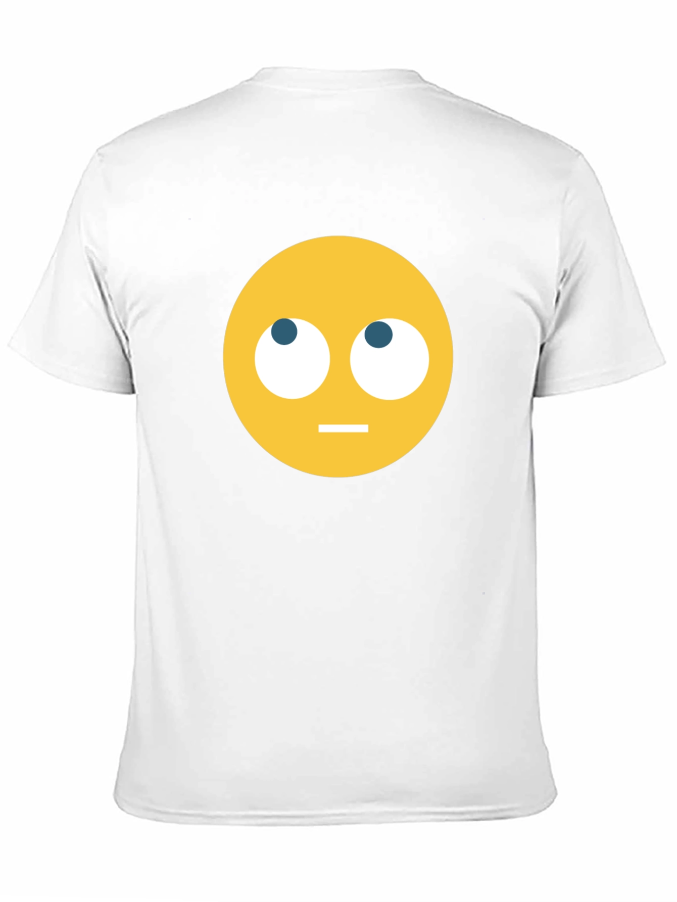 Emoji Staring Upward T-Shirt - Black