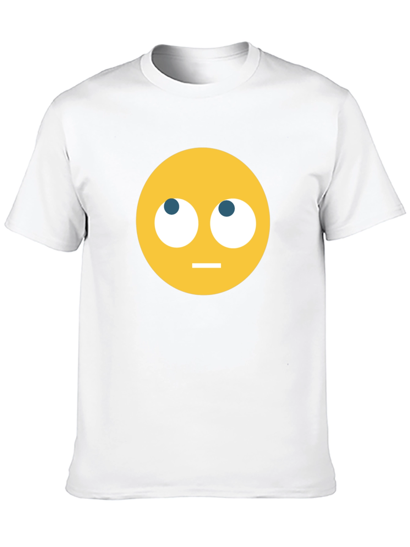 Emoji Staring Upward T-Shirt - Black