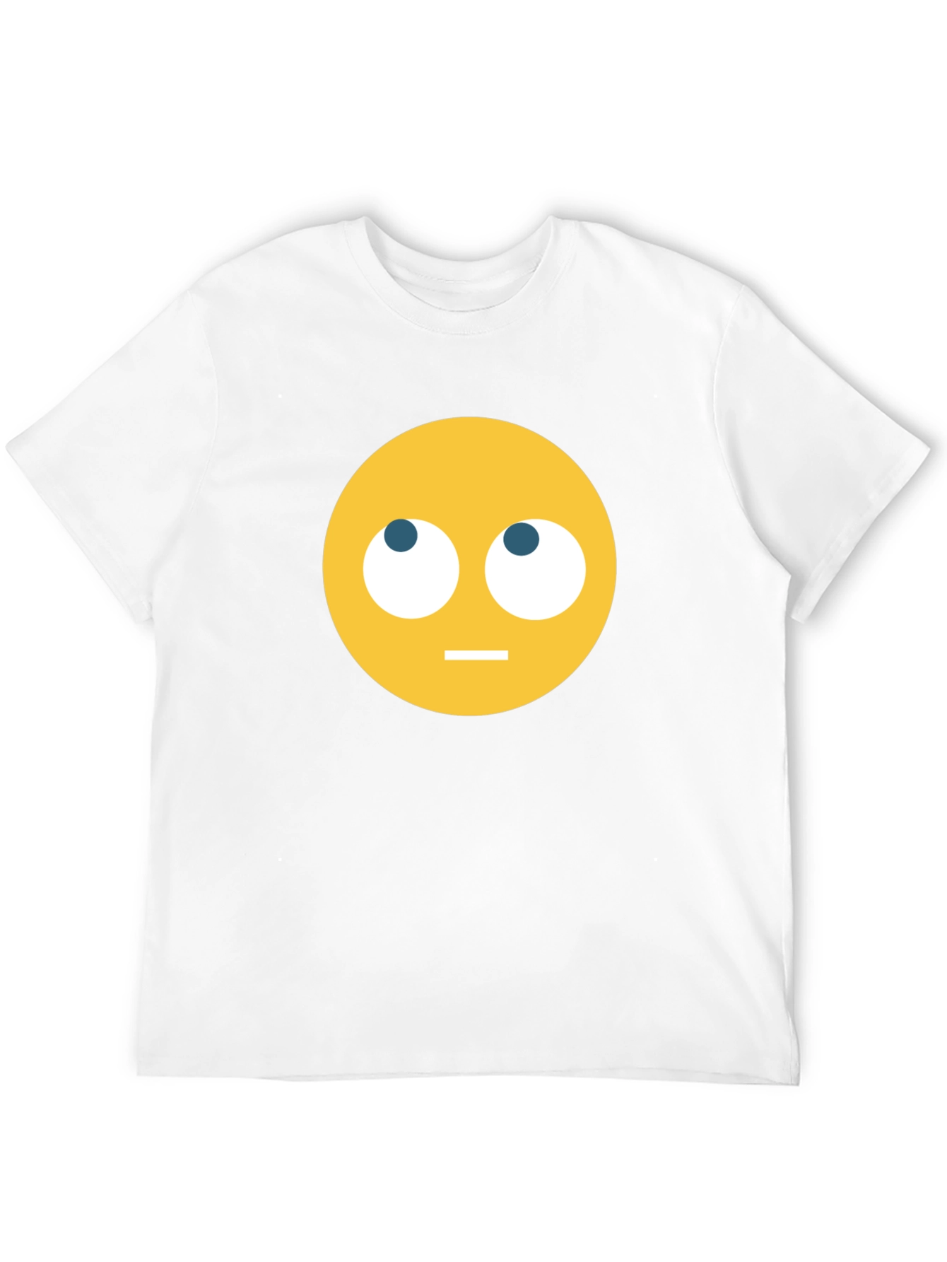 Emoji Staring Upward T-Shirt - Black