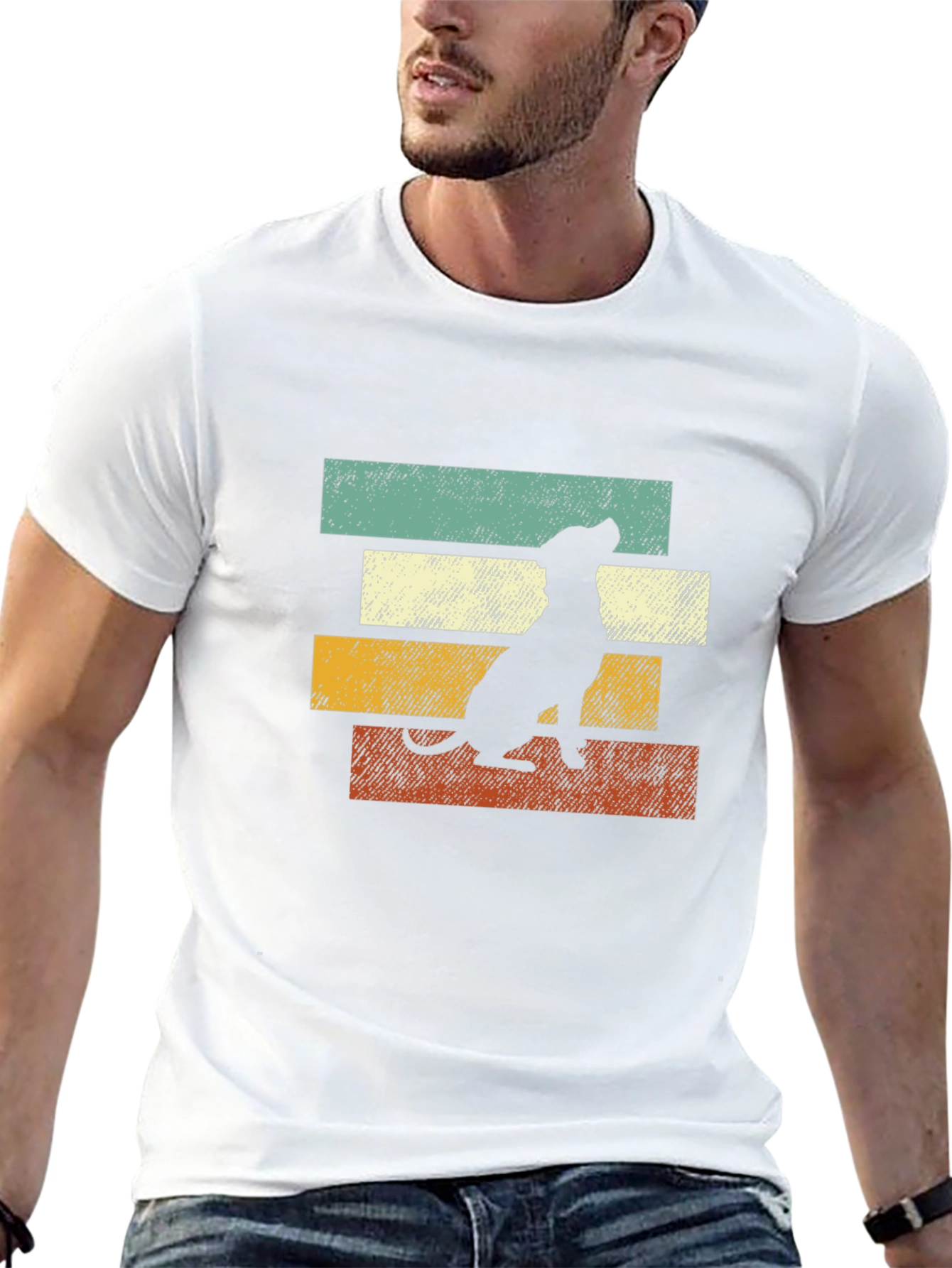 Retro Dog Silhouette Graphic Tee