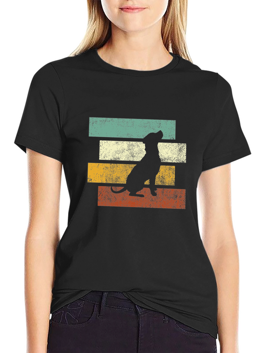 Retro Dog Silhouette Graphic Tee