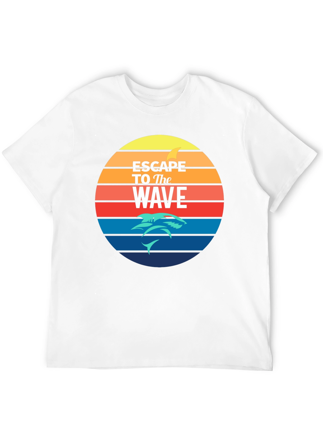 Escape to the Wave T-Shirt - Retro Shark Design