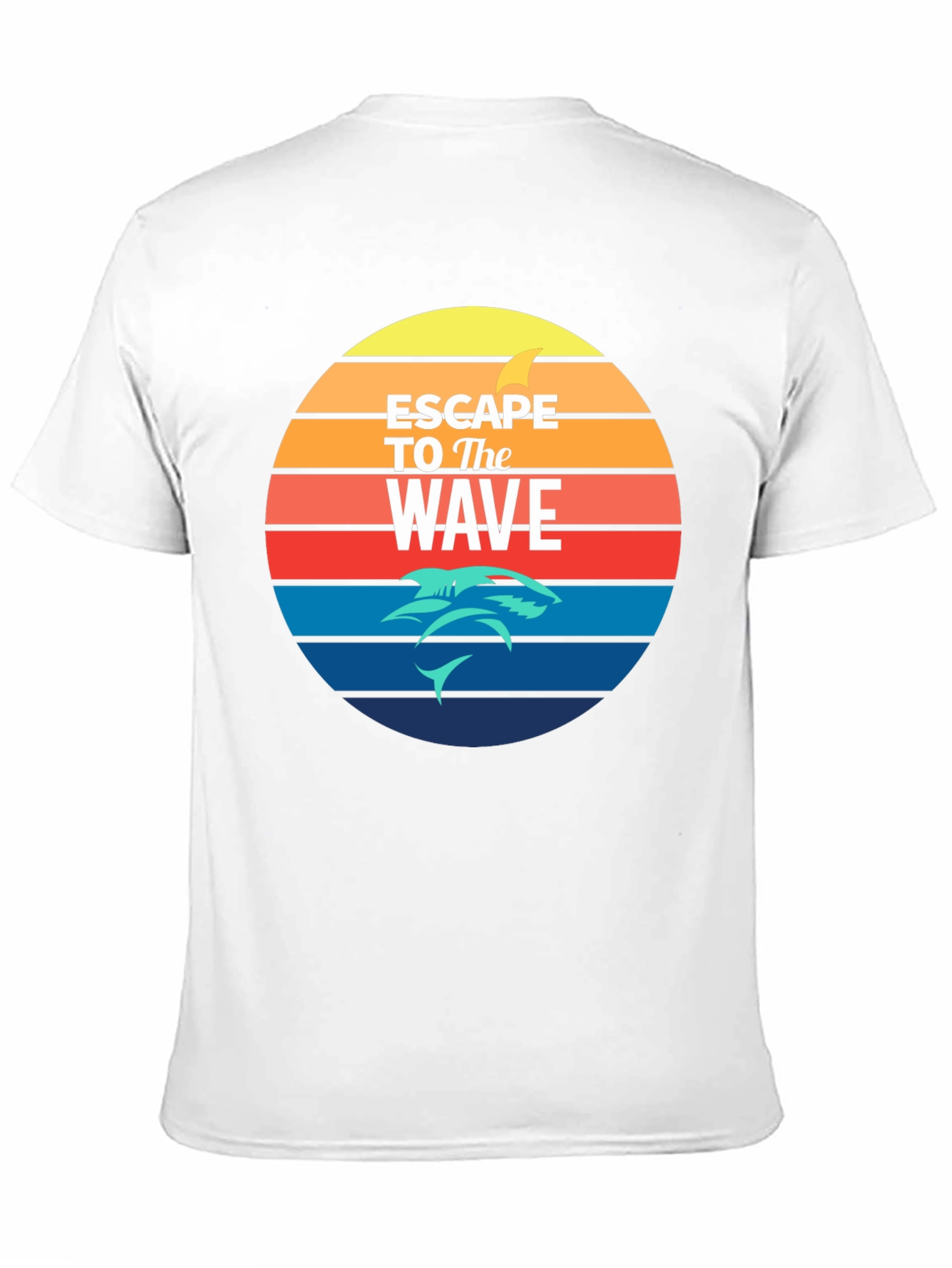 Escape to the Wave T-Shirt - Retro Shark Design