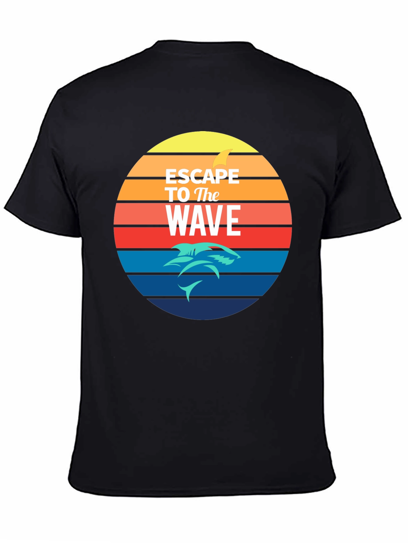 Escape to the Wave T-Shirt - Retro Shark Design