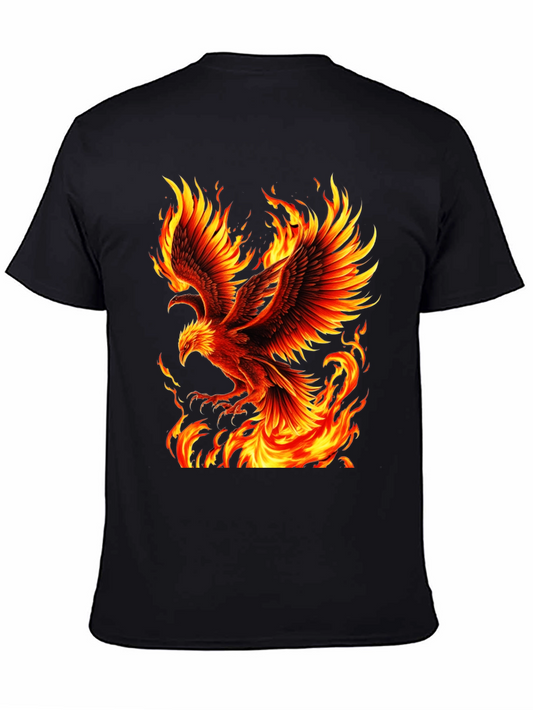 Fiery Phoenix Graphic Tee - Bold Black T-Shirt