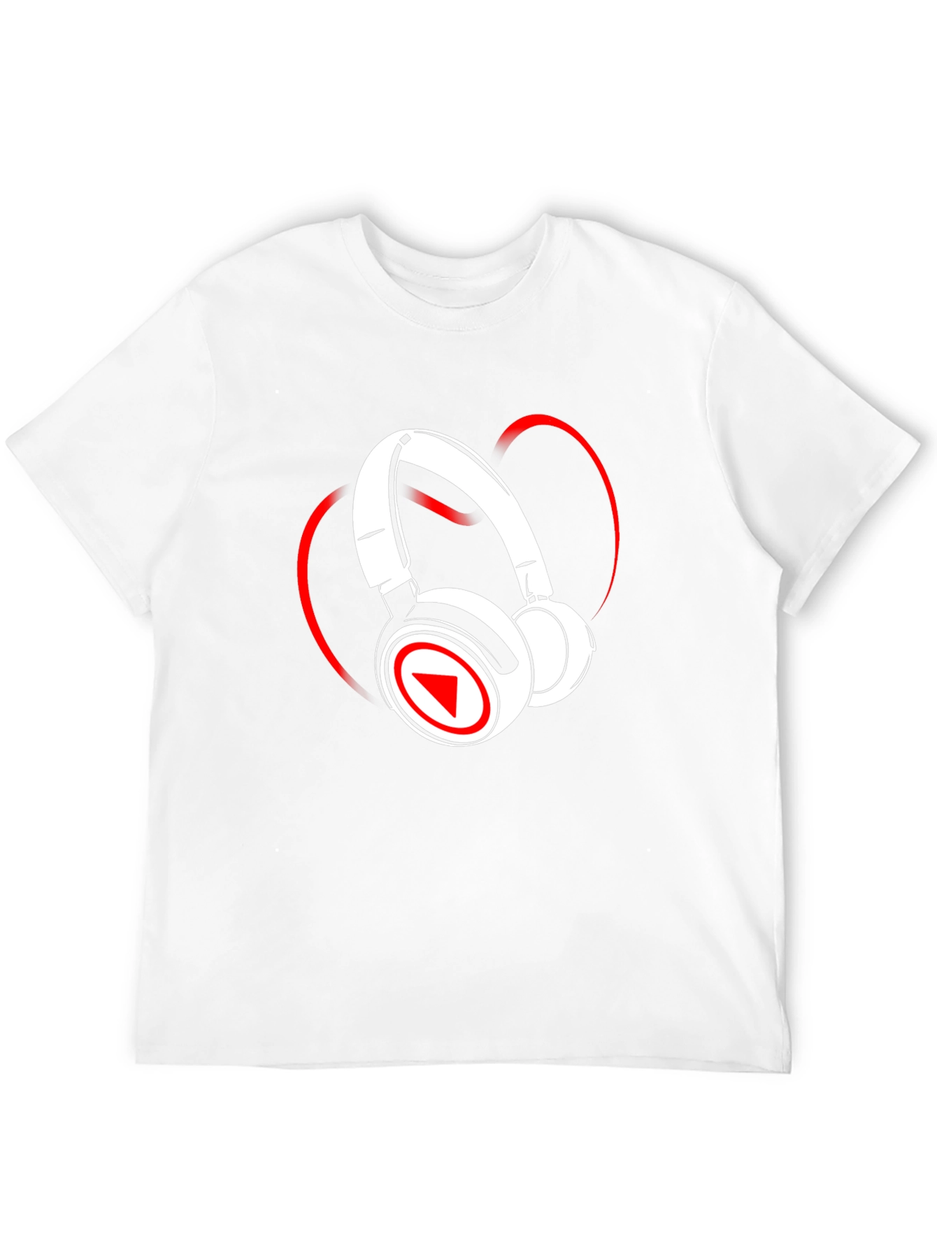 Music Lovers Black Graphic Tee - Headphones Design