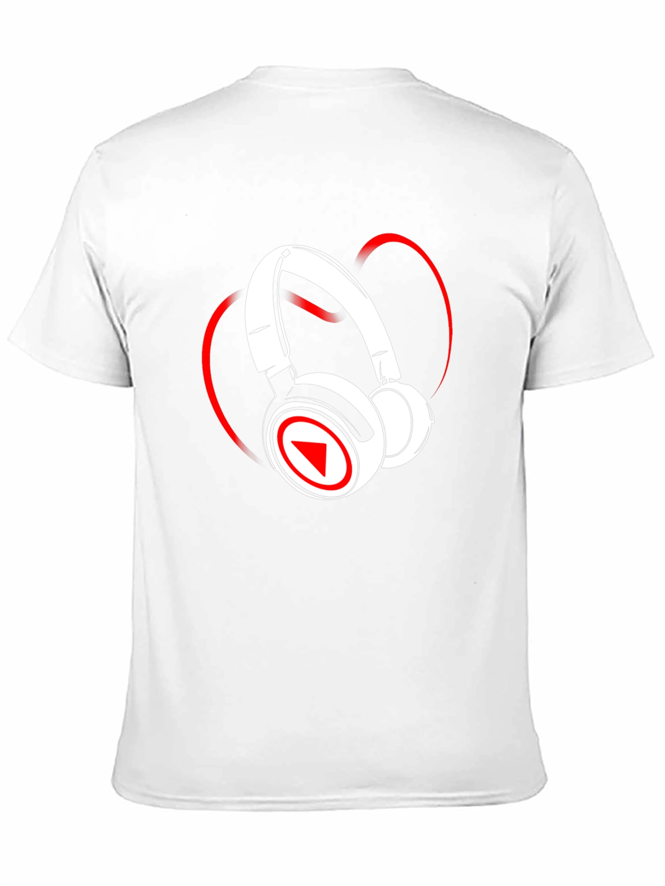 Music Lovers Black Graphic Tee - Headphones Design