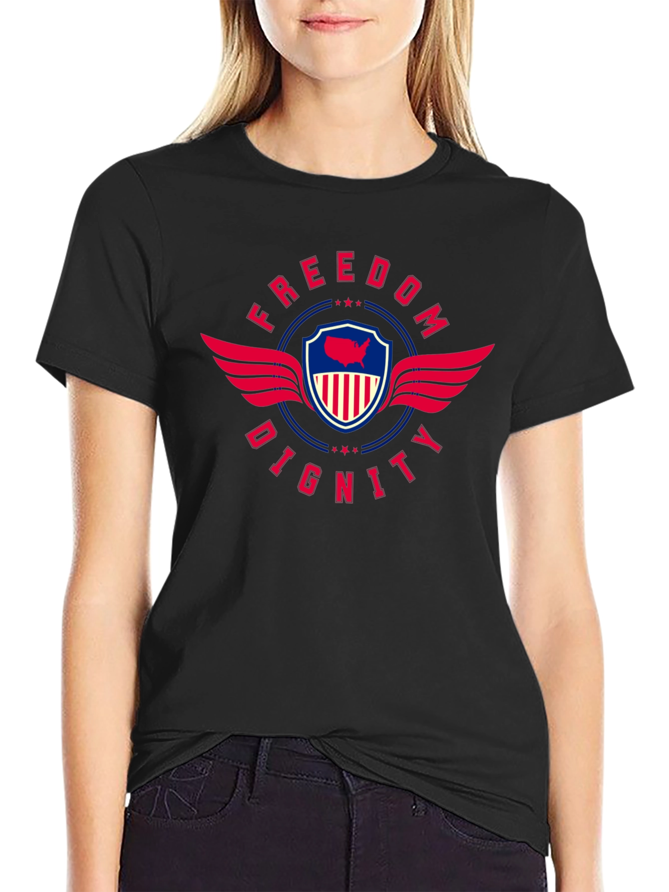 Freedom Dignity Patriotic Graphic Tee