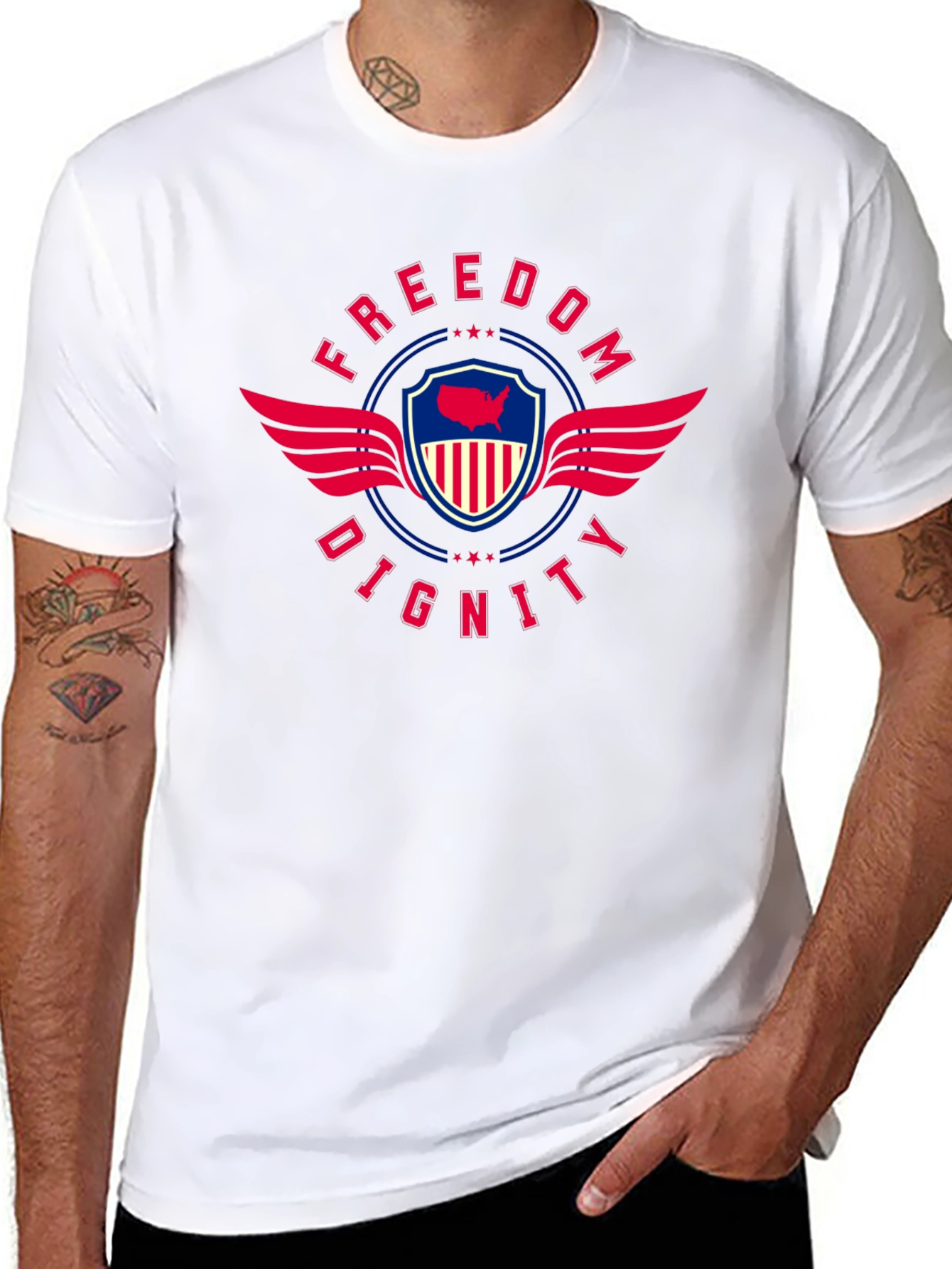 Freedom Dignity Patriotic Graphic Tee