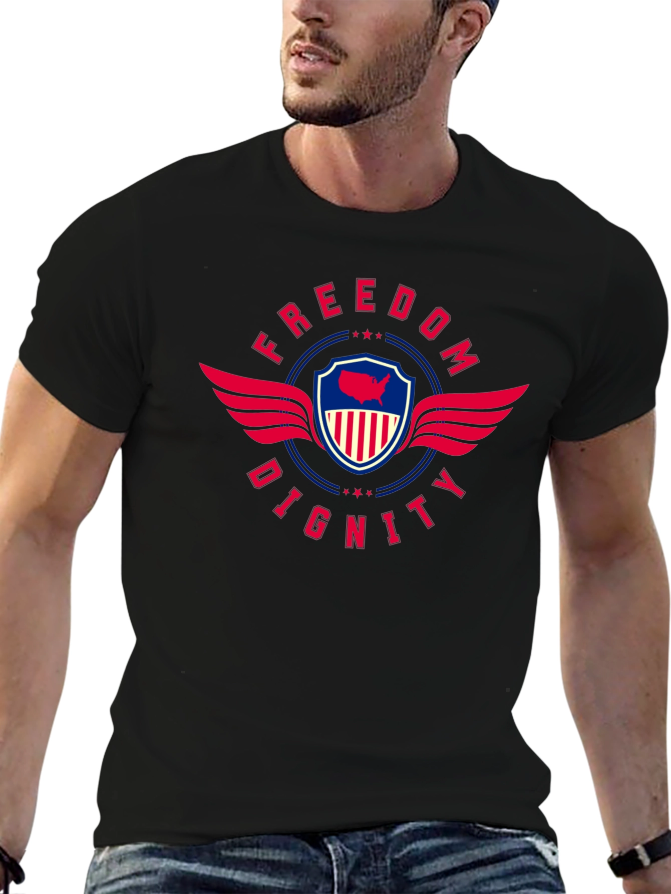 Freedom Dignity Patriotic Graphic Tee