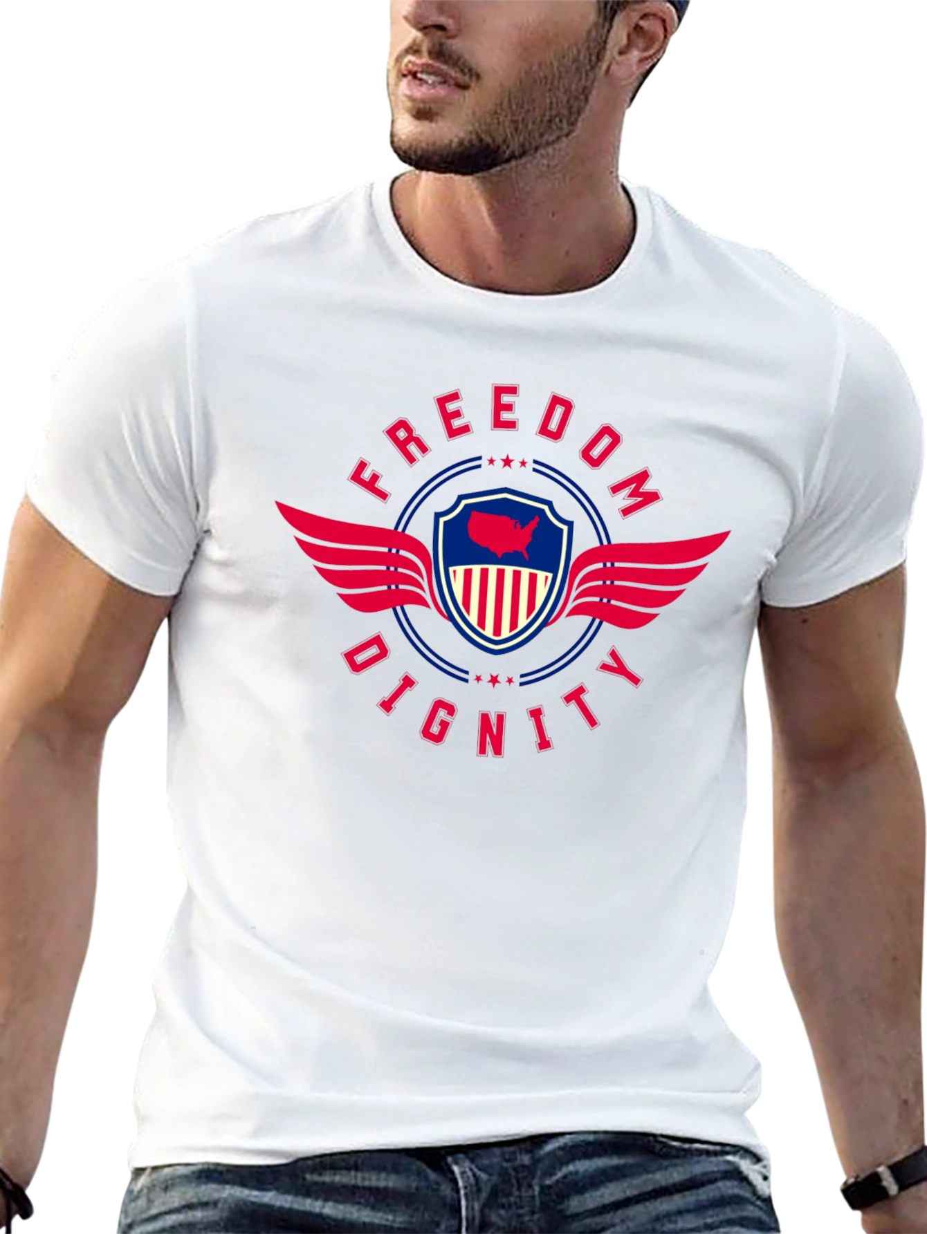 Freedom Dignity Patriotic Graphic Tee