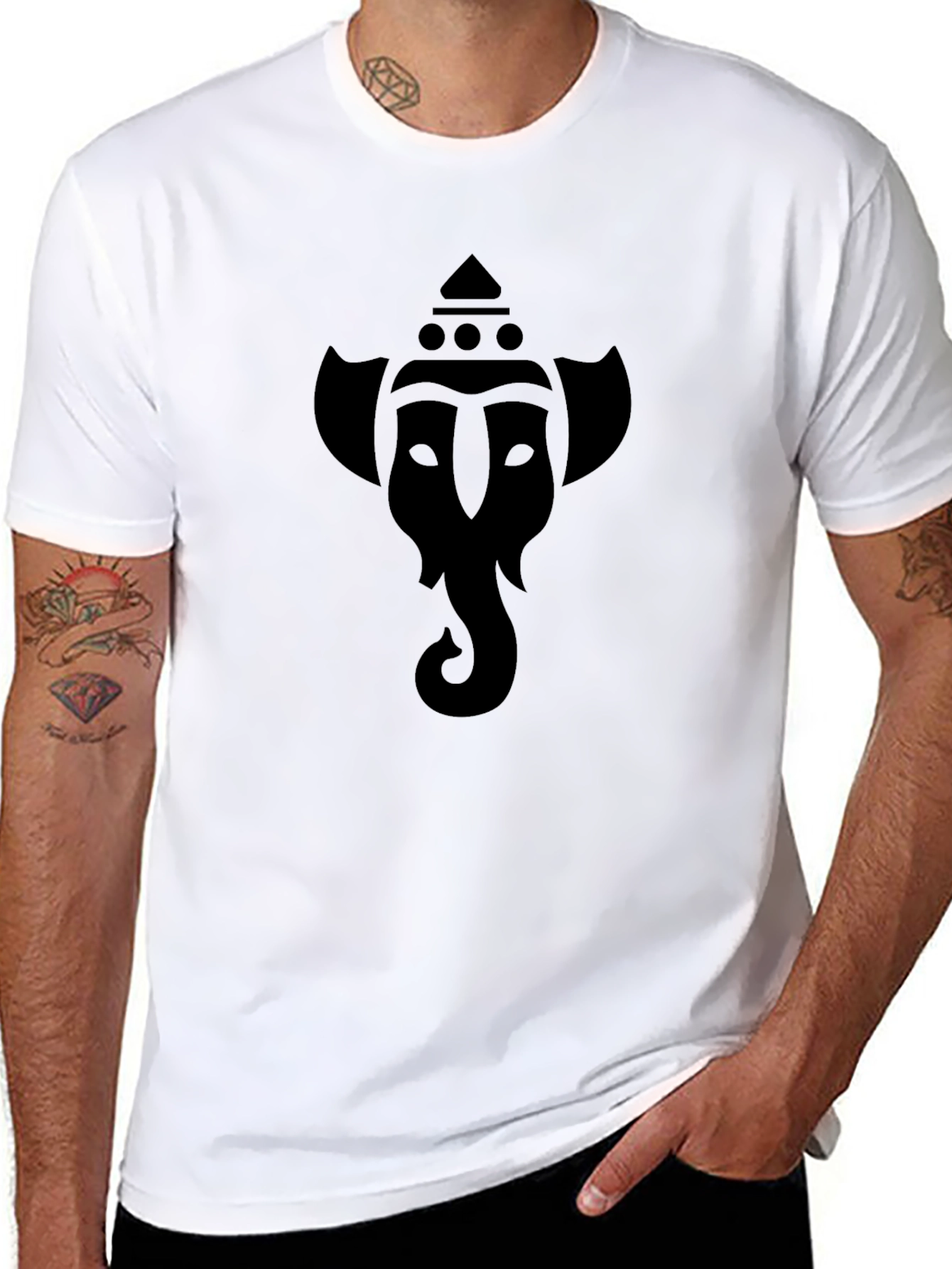 Ganesha Graphic Tee - Stylish Black T-Shirt