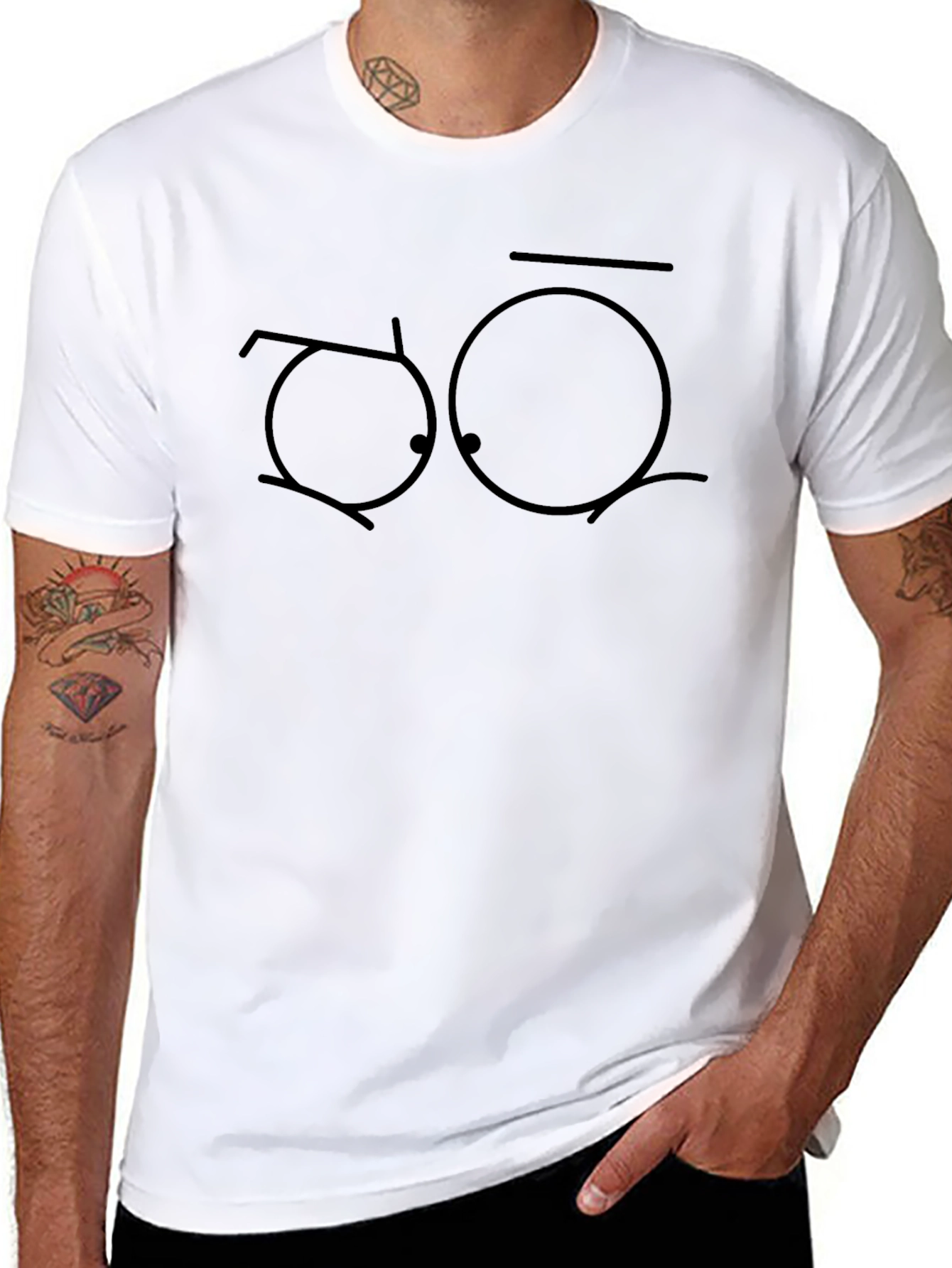 Unamused Face Black T-Shirt