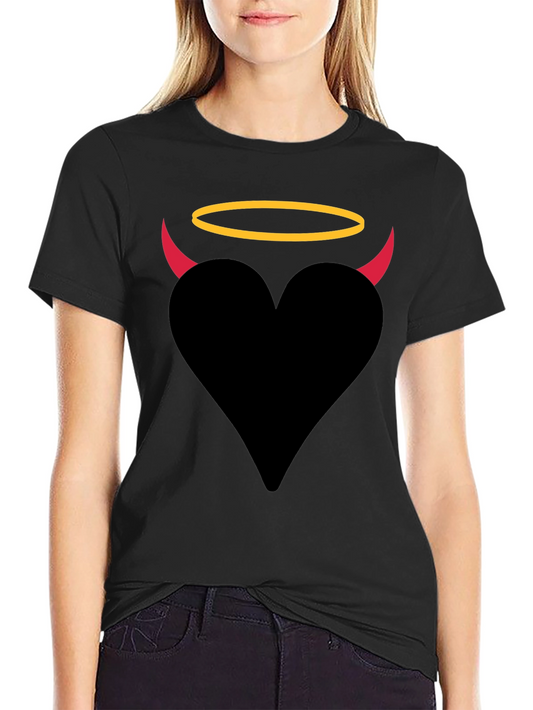 Angel Devil Heart Graphic T-Shirt