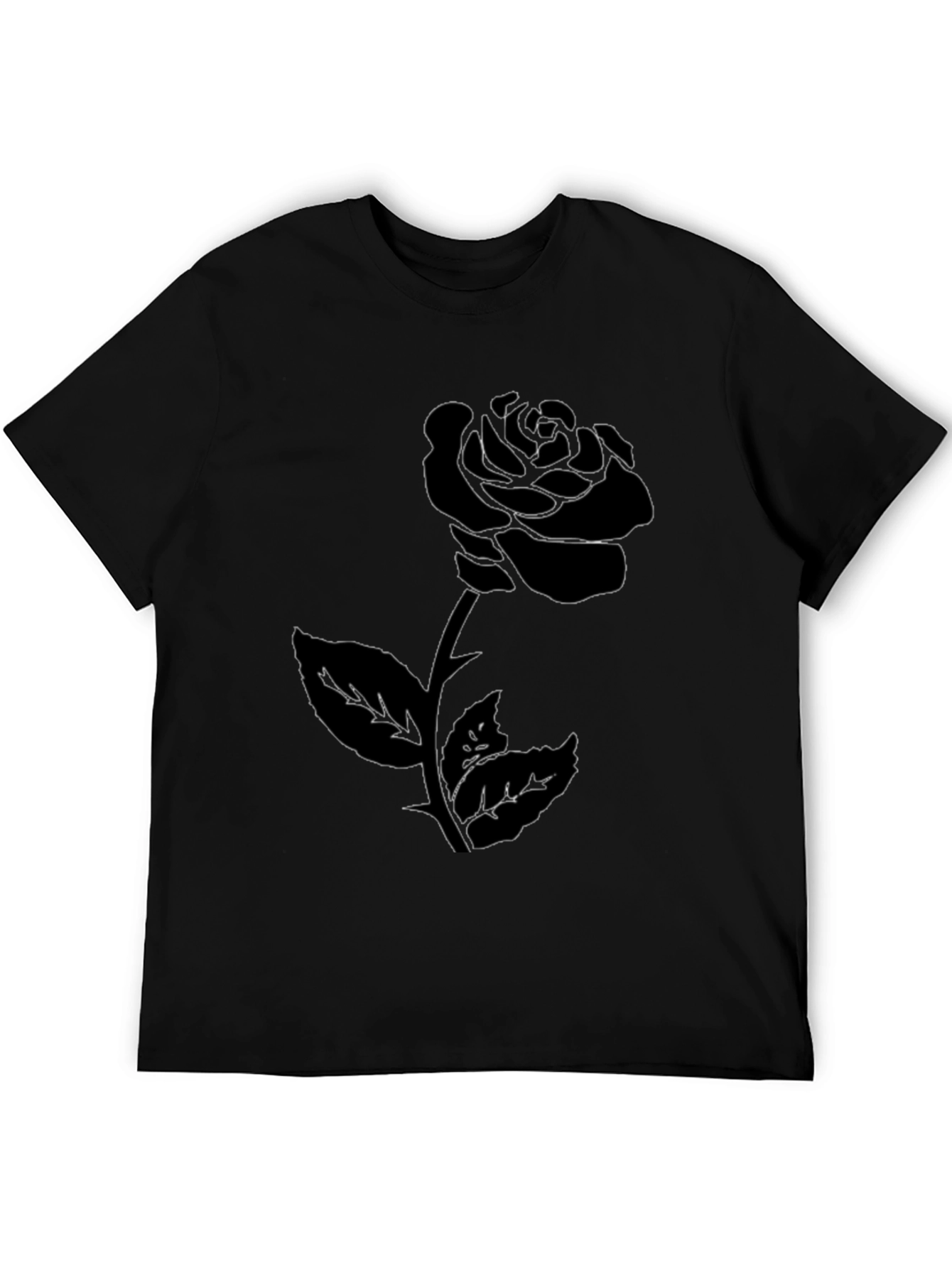 Black Rose Graphic Tee - Stylish & Edgy