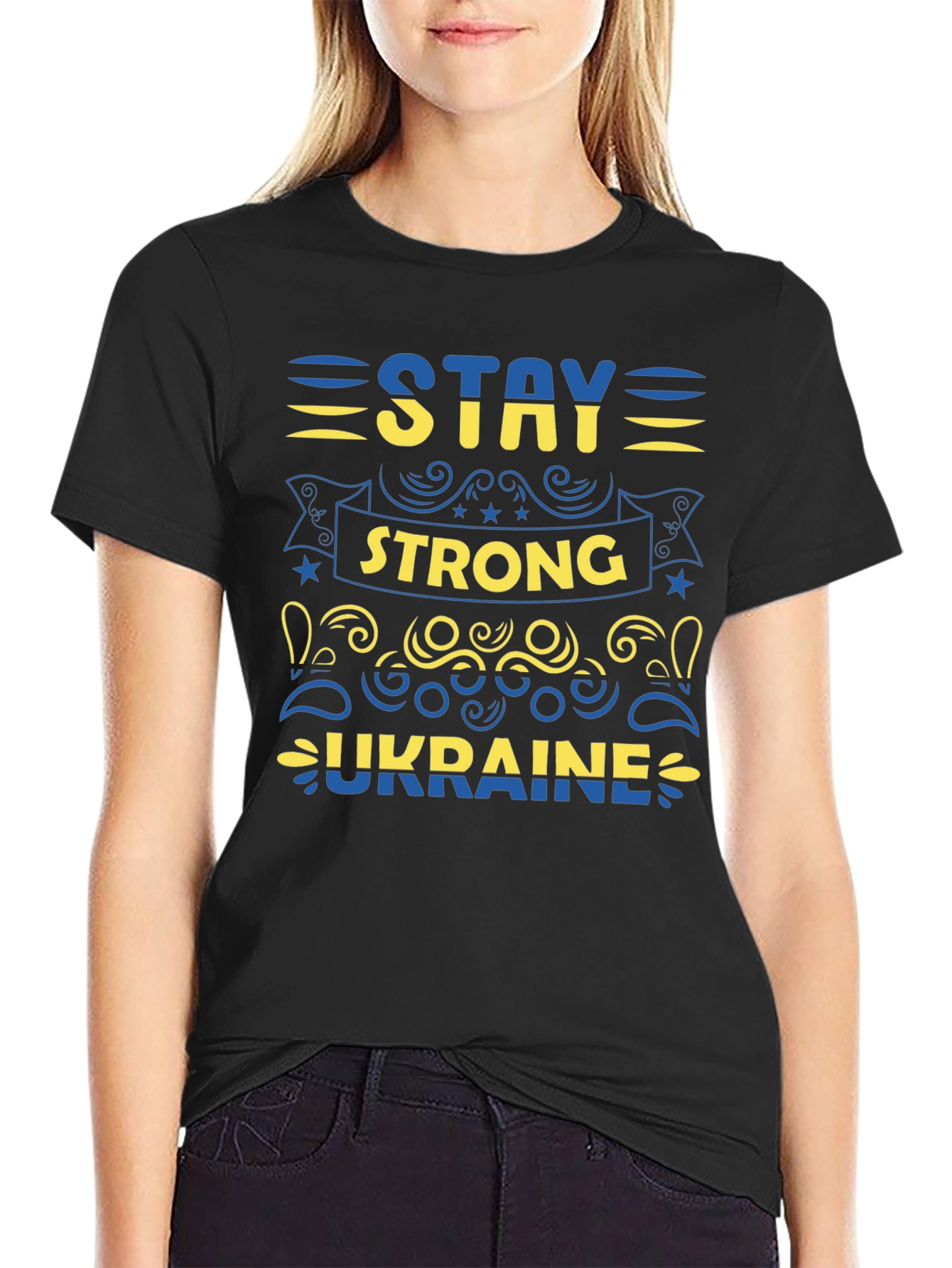 Stay Strong Ukraine T-Shirt - Black