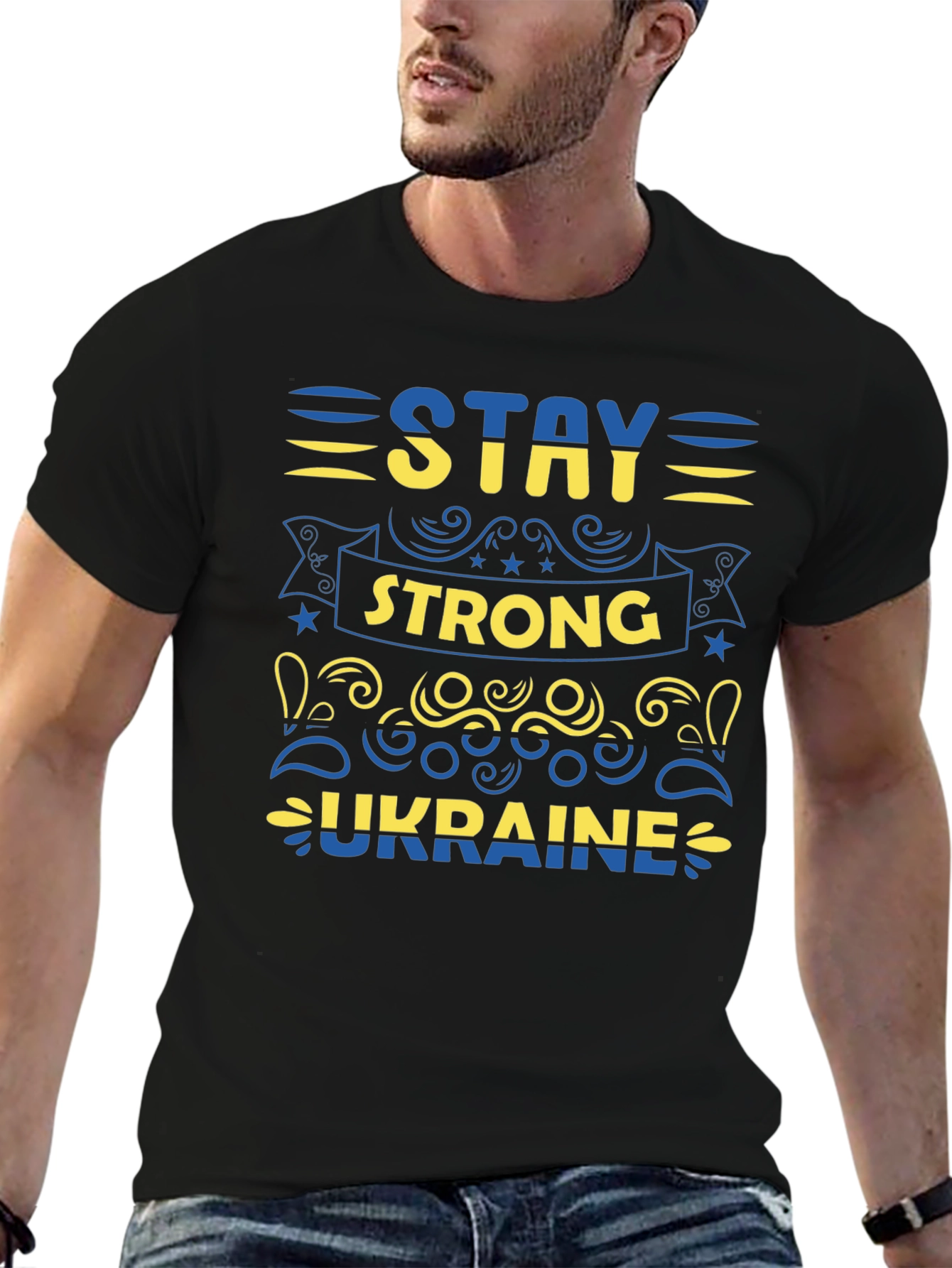 Stay Strong Ukraine T-Shirt - Black