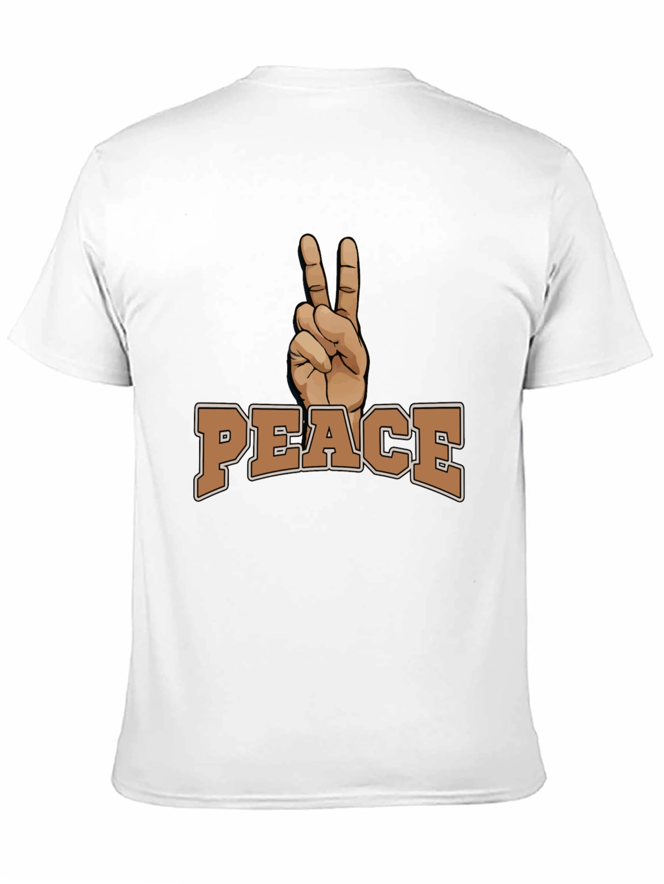 Peace Sign Graphic Black T-Shirt