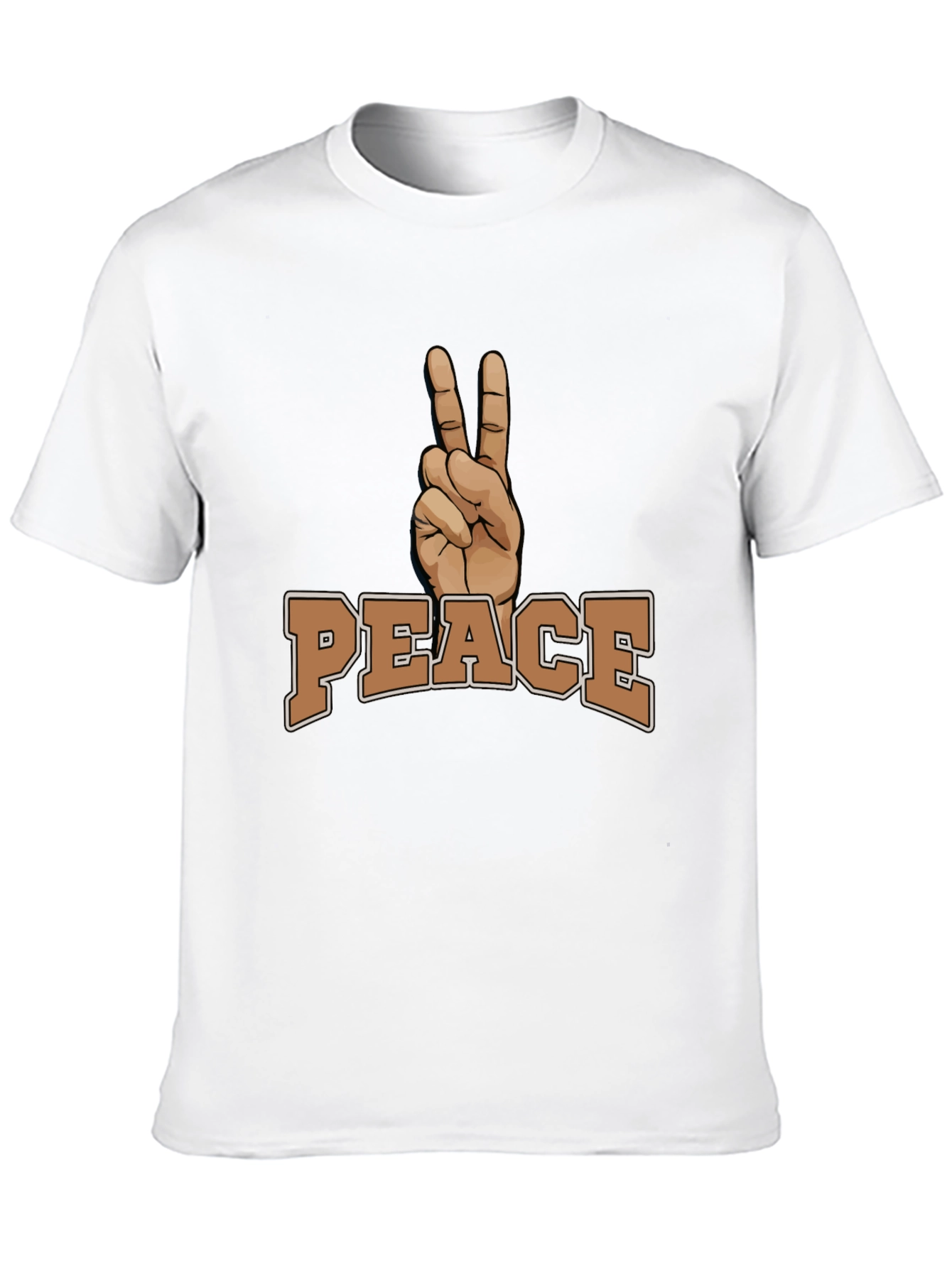 Peace Sign Graphic Black T-Shirt