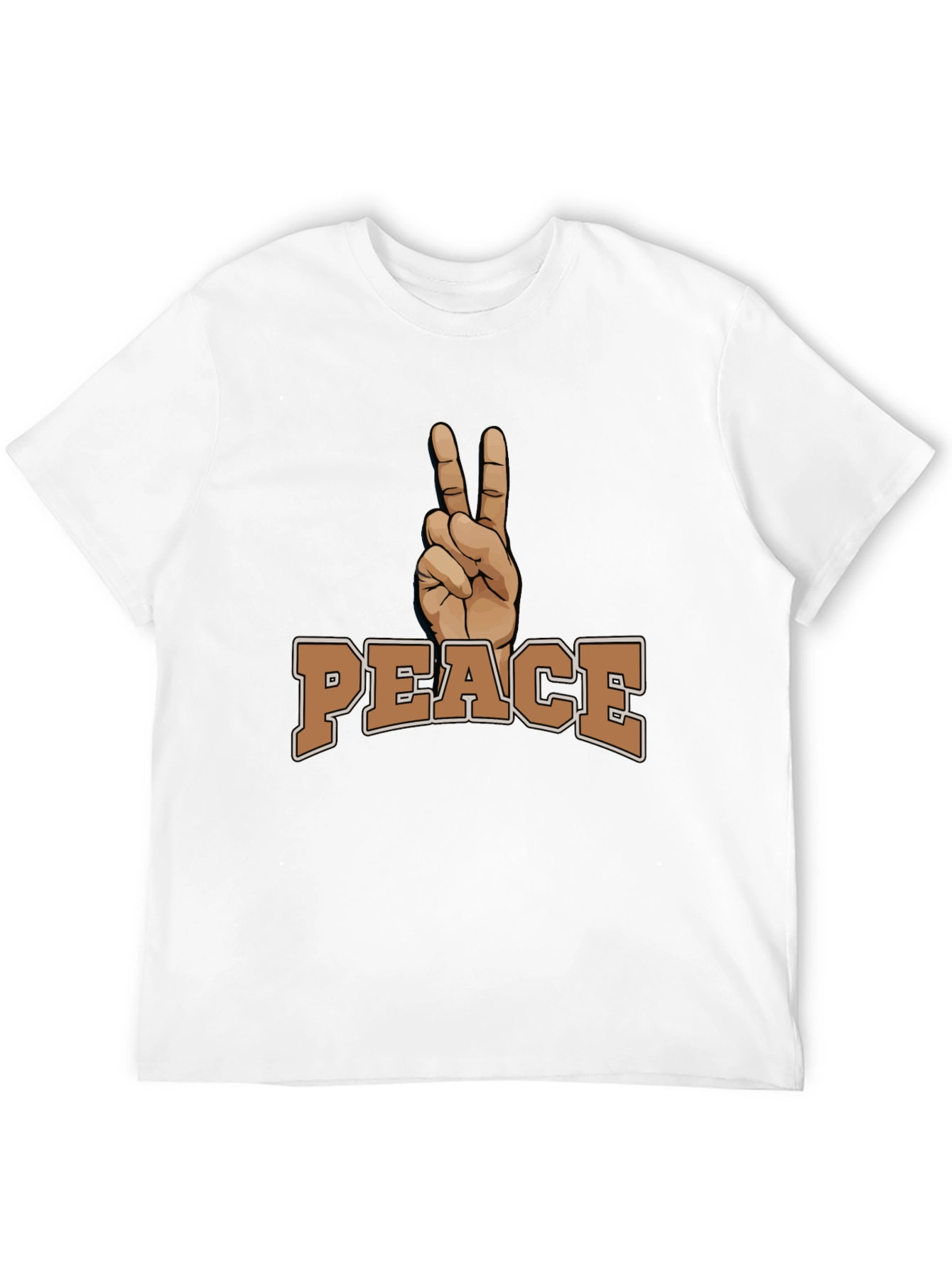 Peace Sign Graphic Black T-Shirt