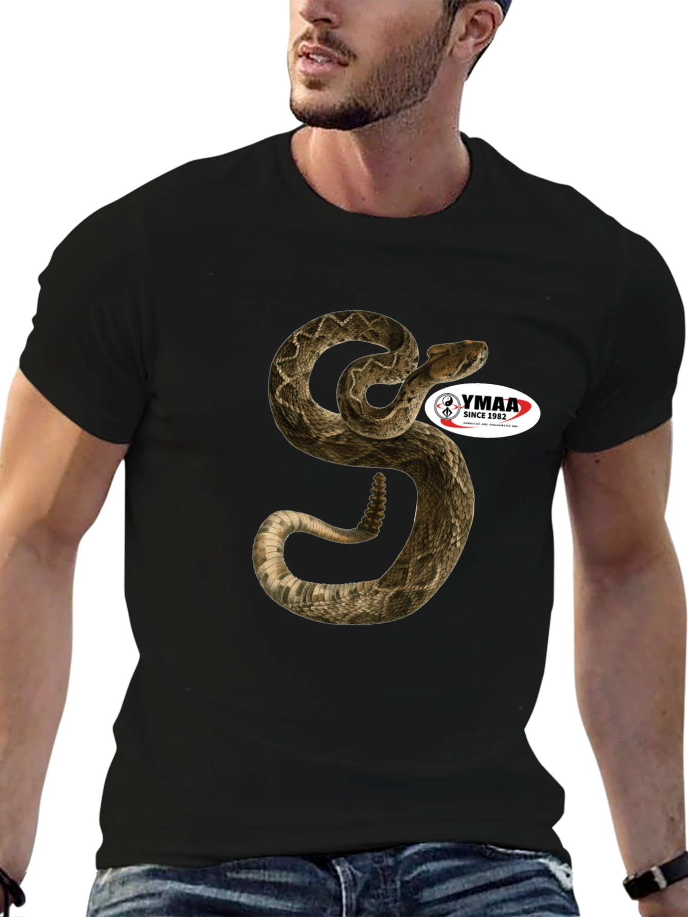 Snake T-Shirt - Mens Black Graphic Tee