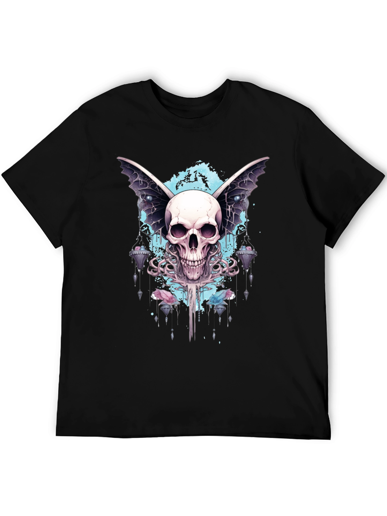Skull Wings Graphic Tee - Mens Black T-Shirt