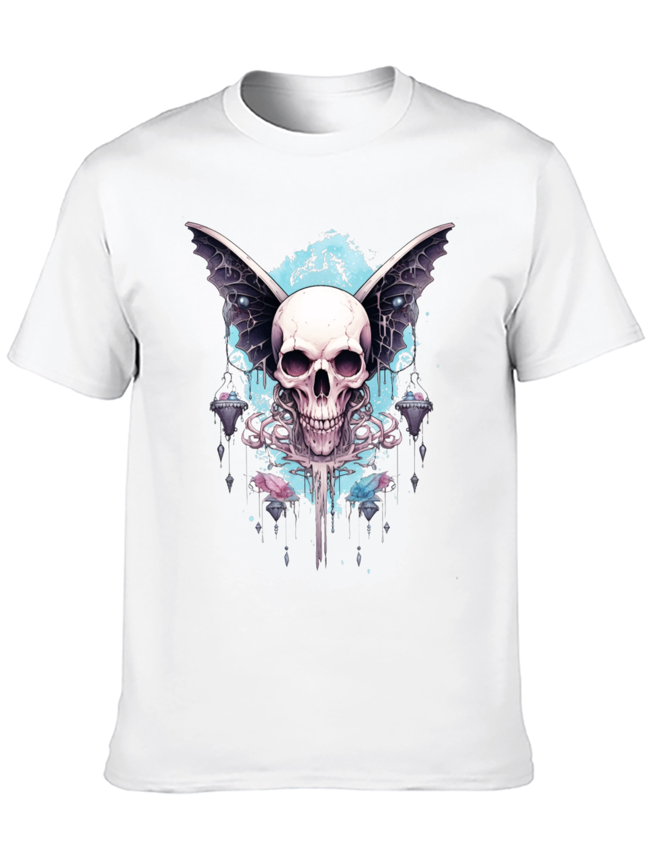 Skull Wings Graphic Tee - Mens Black T-Shirt